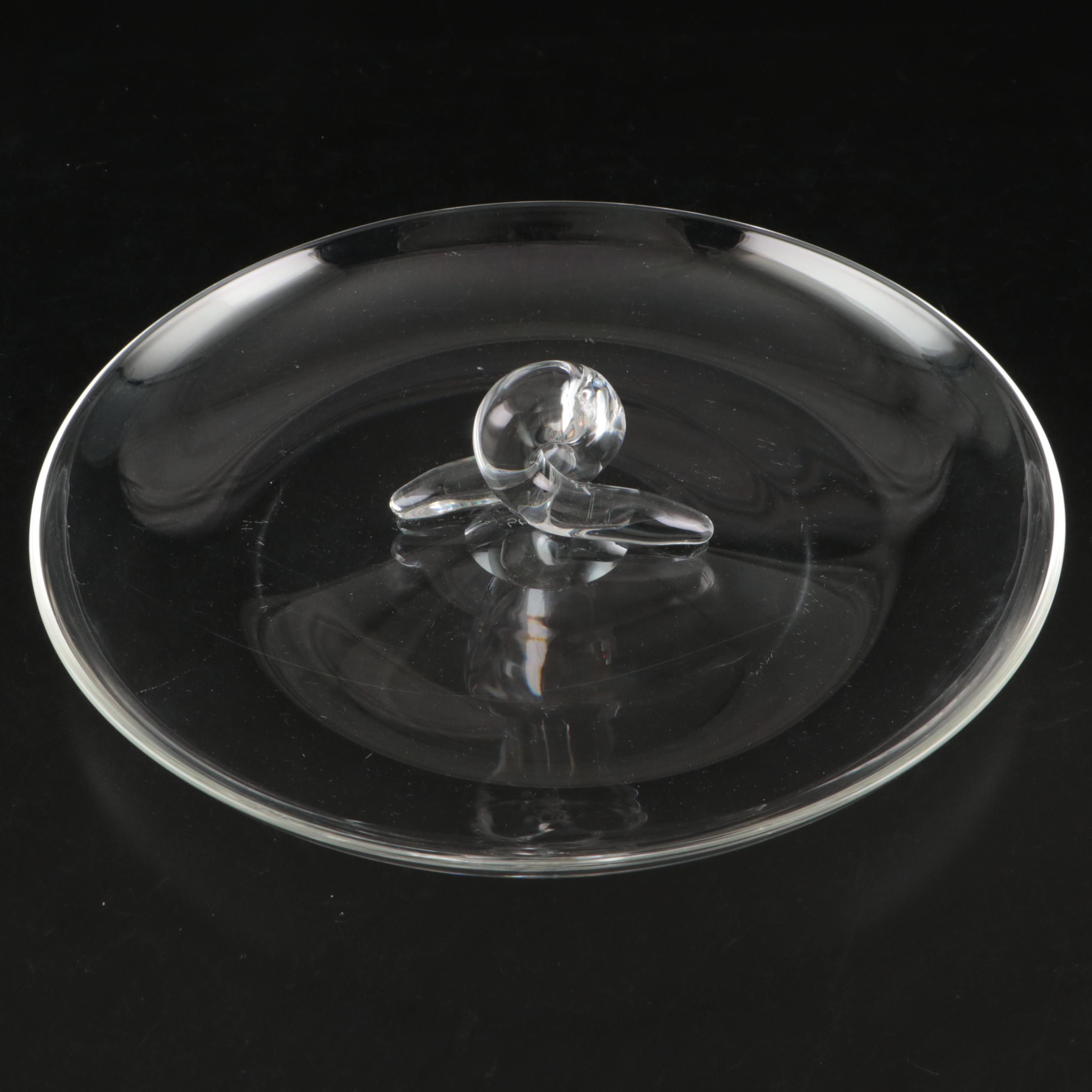 Steuben Art Glass Bowl and Tidbit Tray