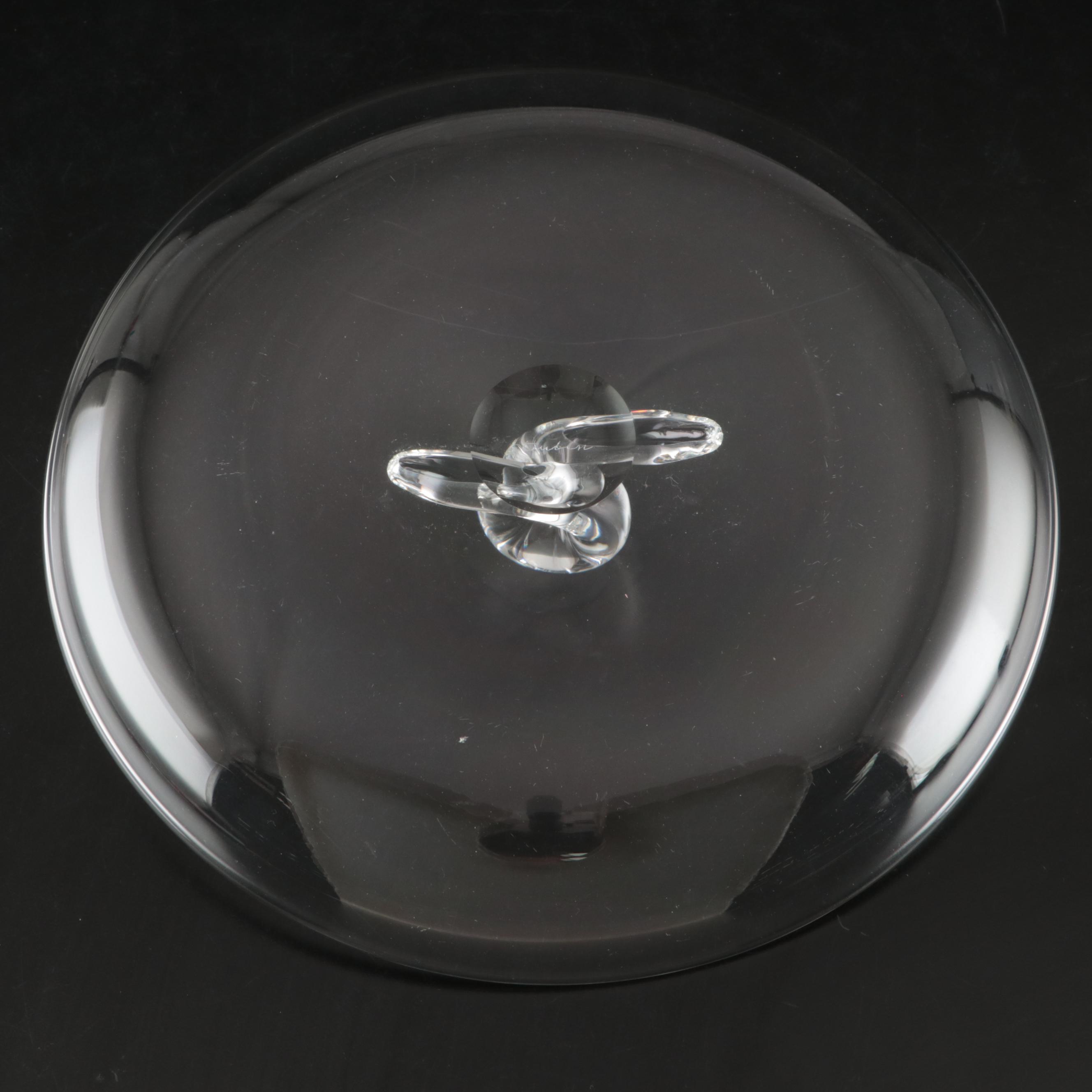 Steuben Art Glass Bowl and Tidbit Tray