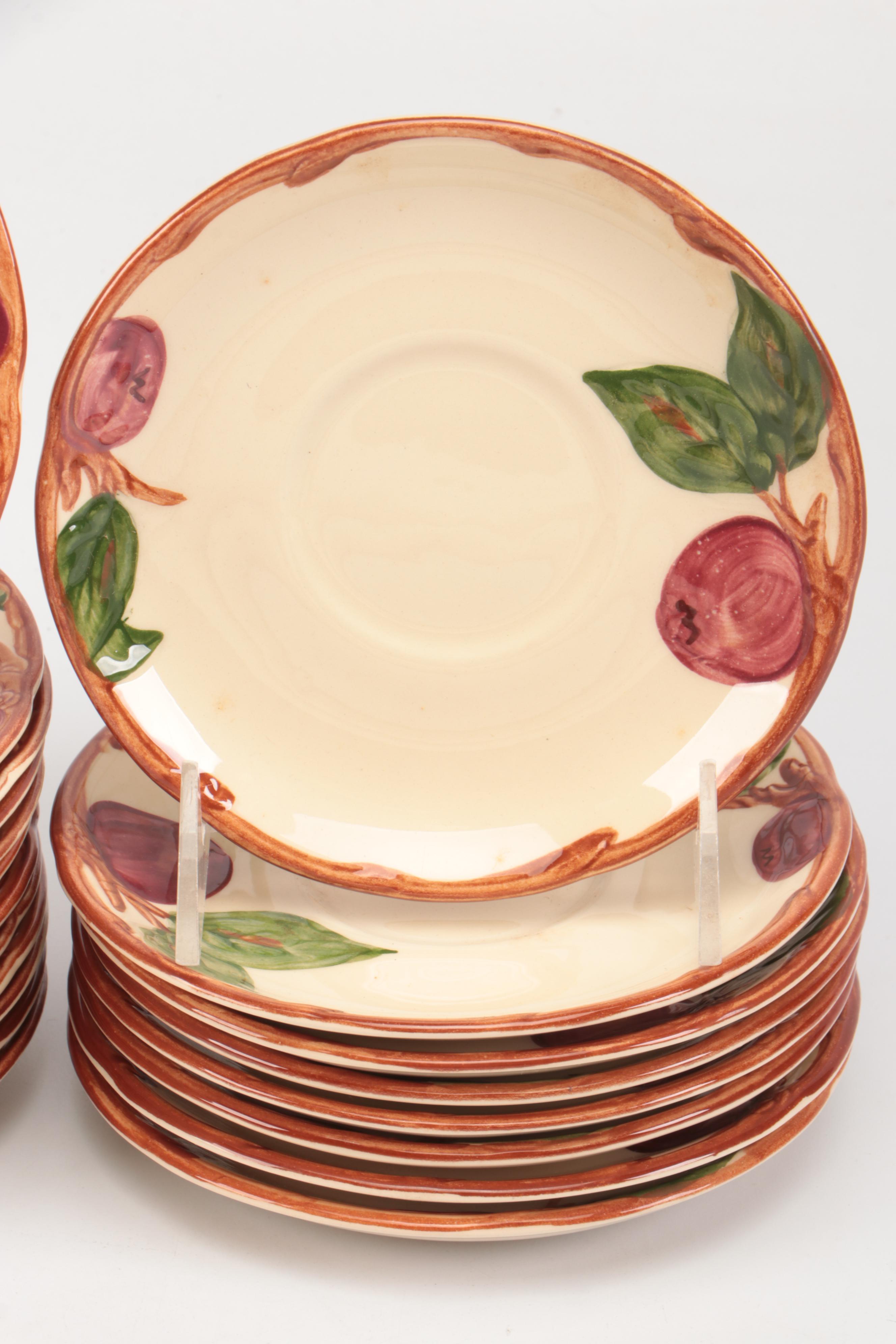 Franciscan "Apple" Ceramic Dinnerware with Cotton Table Linens