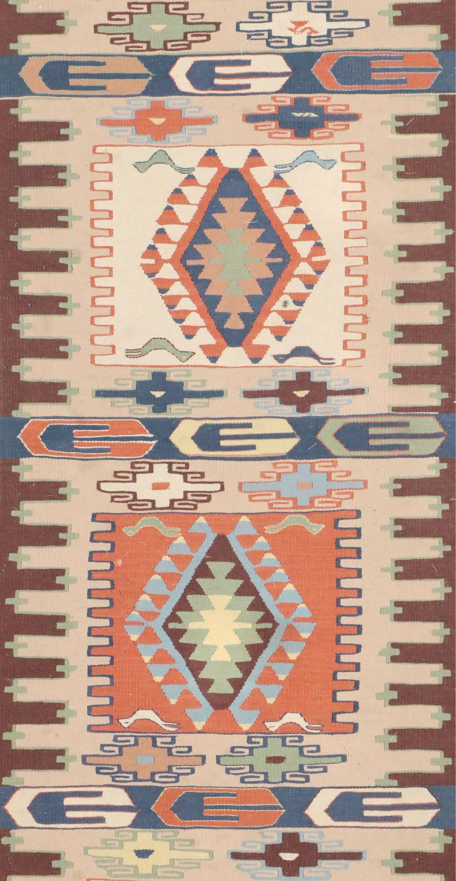 2'4 x 10' Handwoven Turkish Kilim Carpet Runner