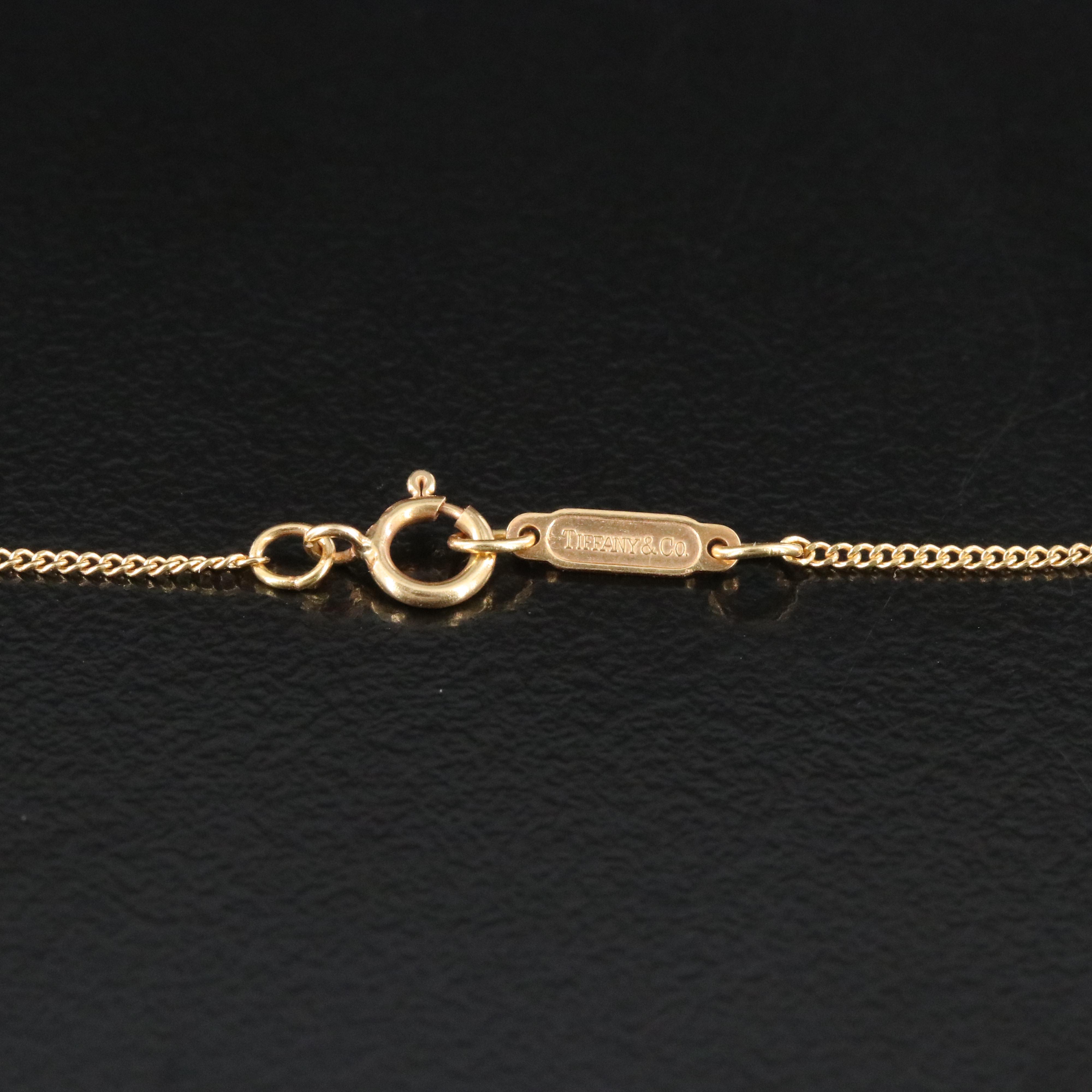 Tiffany & Co. 18K Leaf Heart Necklace