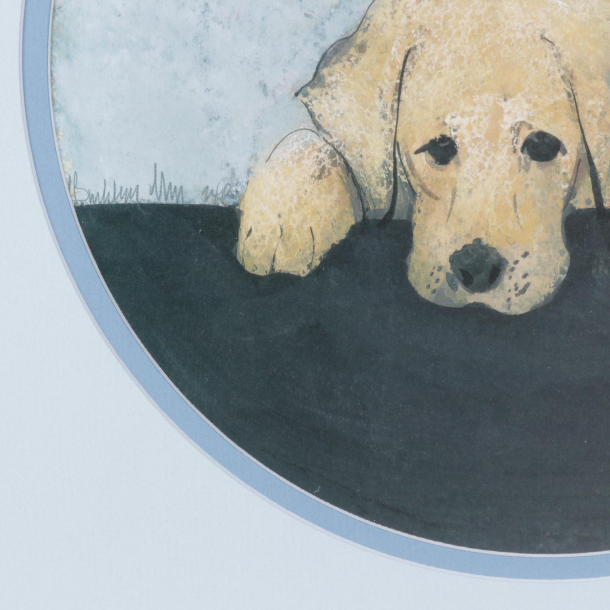 P. Buckley Moss Offset Lithograph "Golden Love," 1995