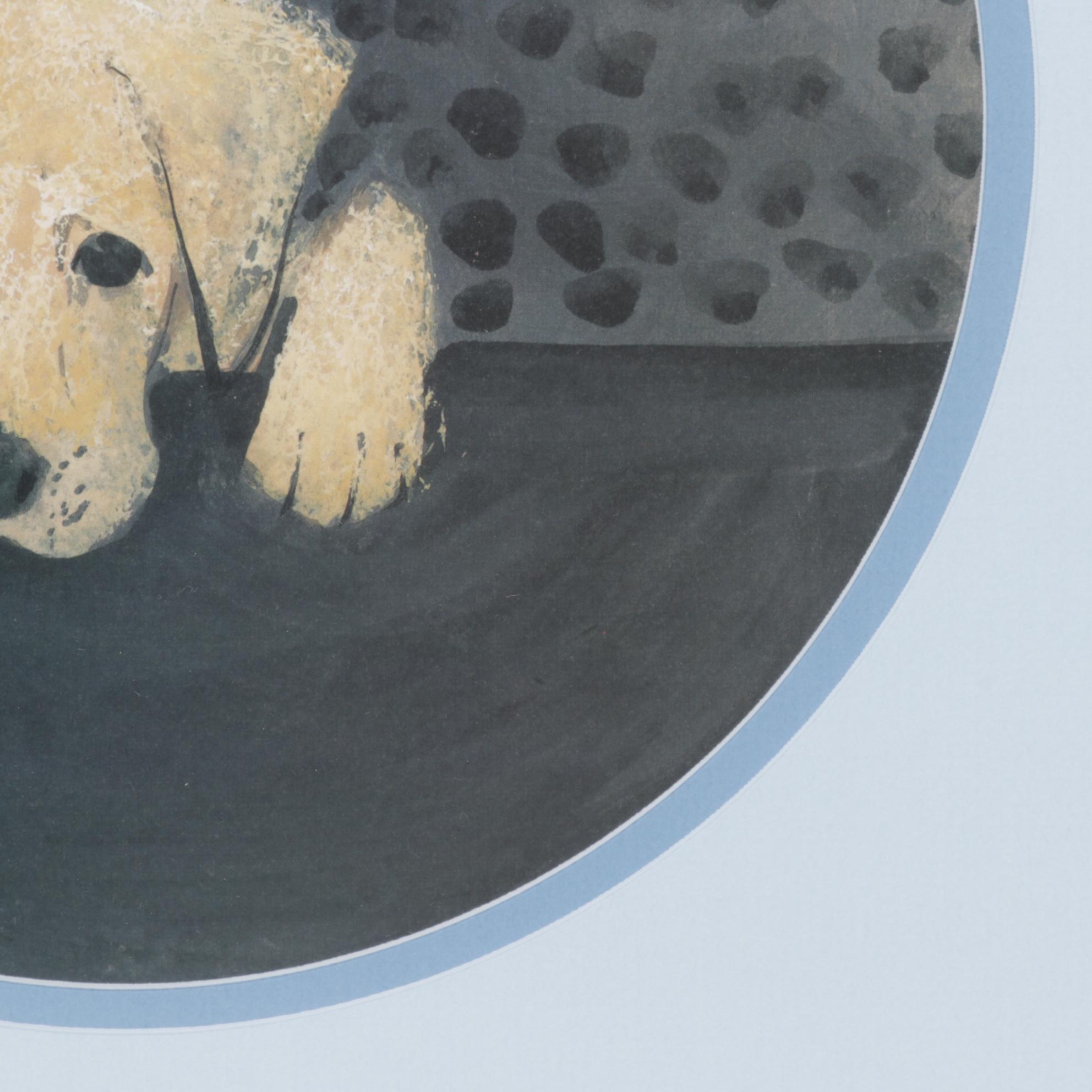 P. Buckley Moss Offset Lithograph "Golden Love," 1995