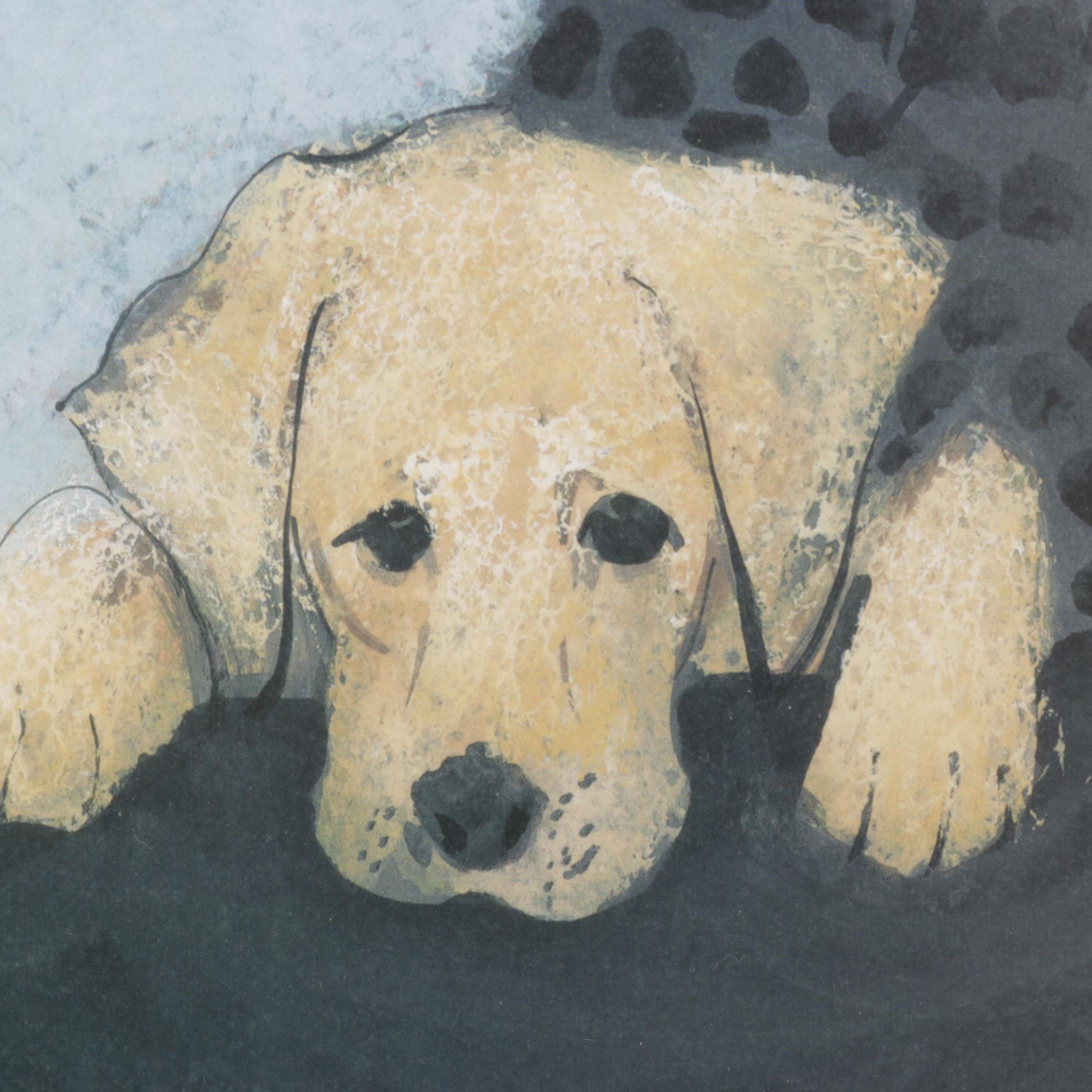 P. Buckley Moss Offset Lithograph "Golden Love," 1995