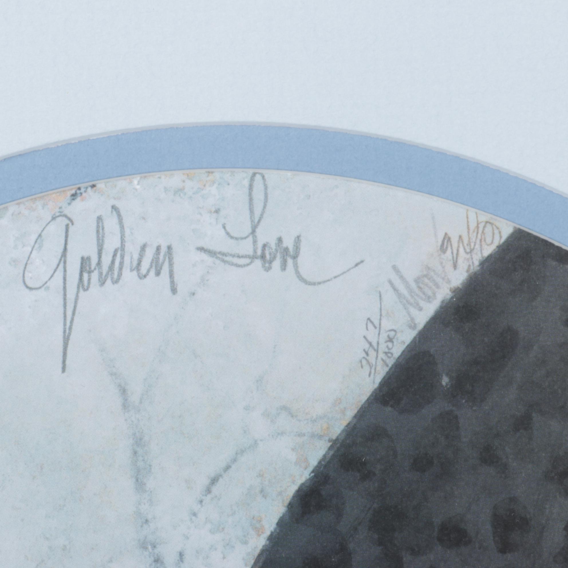 P. Buckley Moss Offset Lithograph "Golden Love," 1995