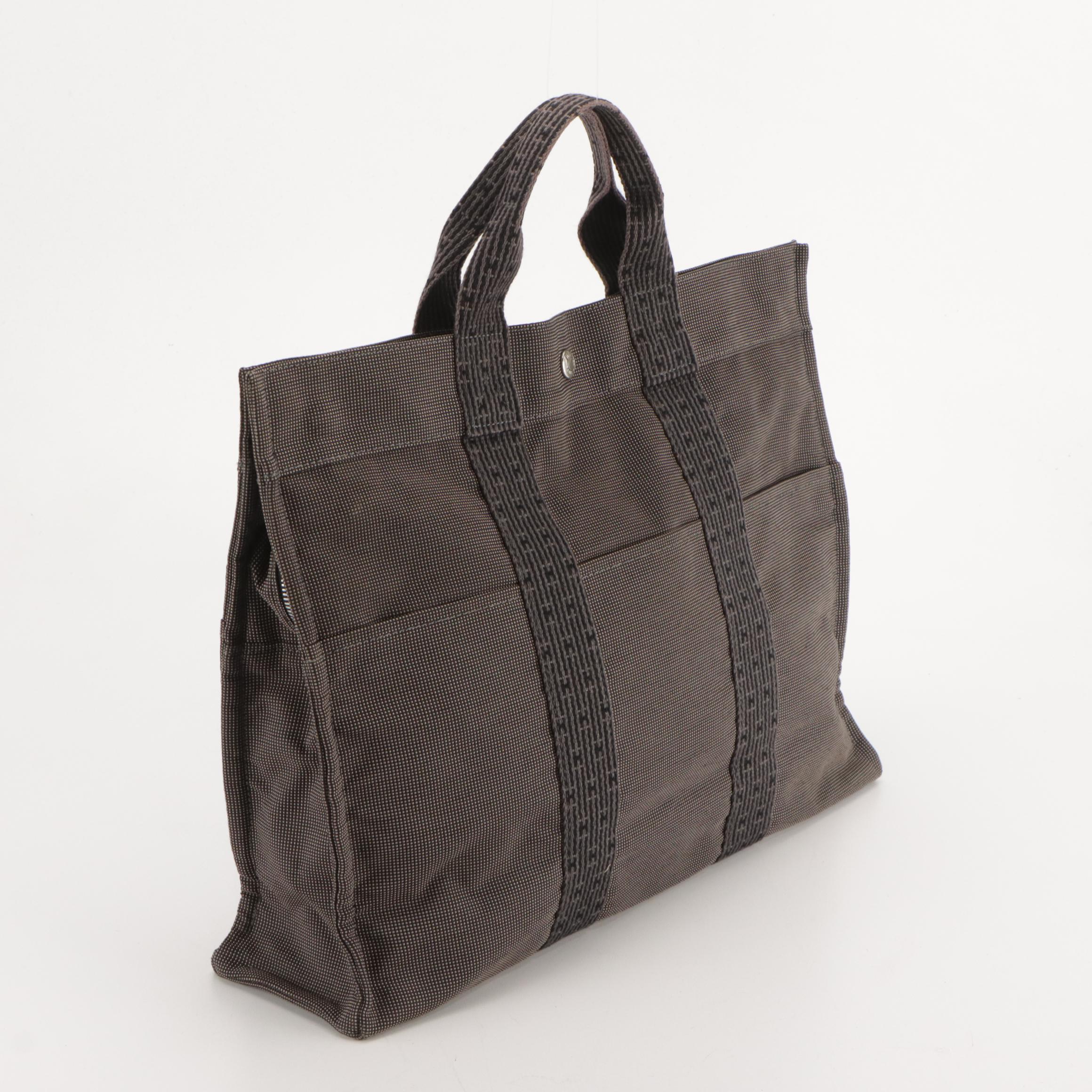 Hermès Toile Canvas Herline Tote MM