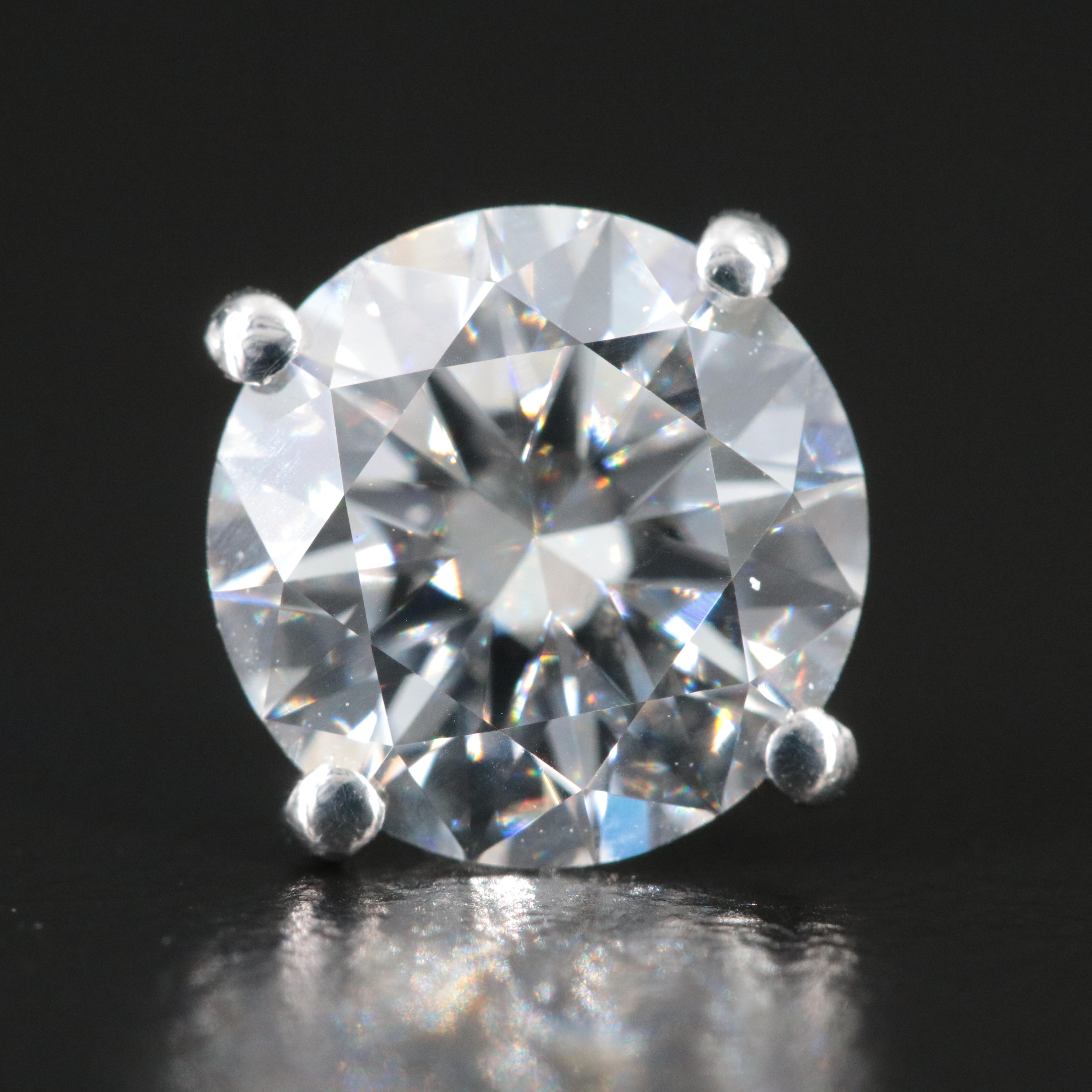 14K 3.00 CTW Lab Grown Diamond Martini Solitaire Earrings with IGI Reports