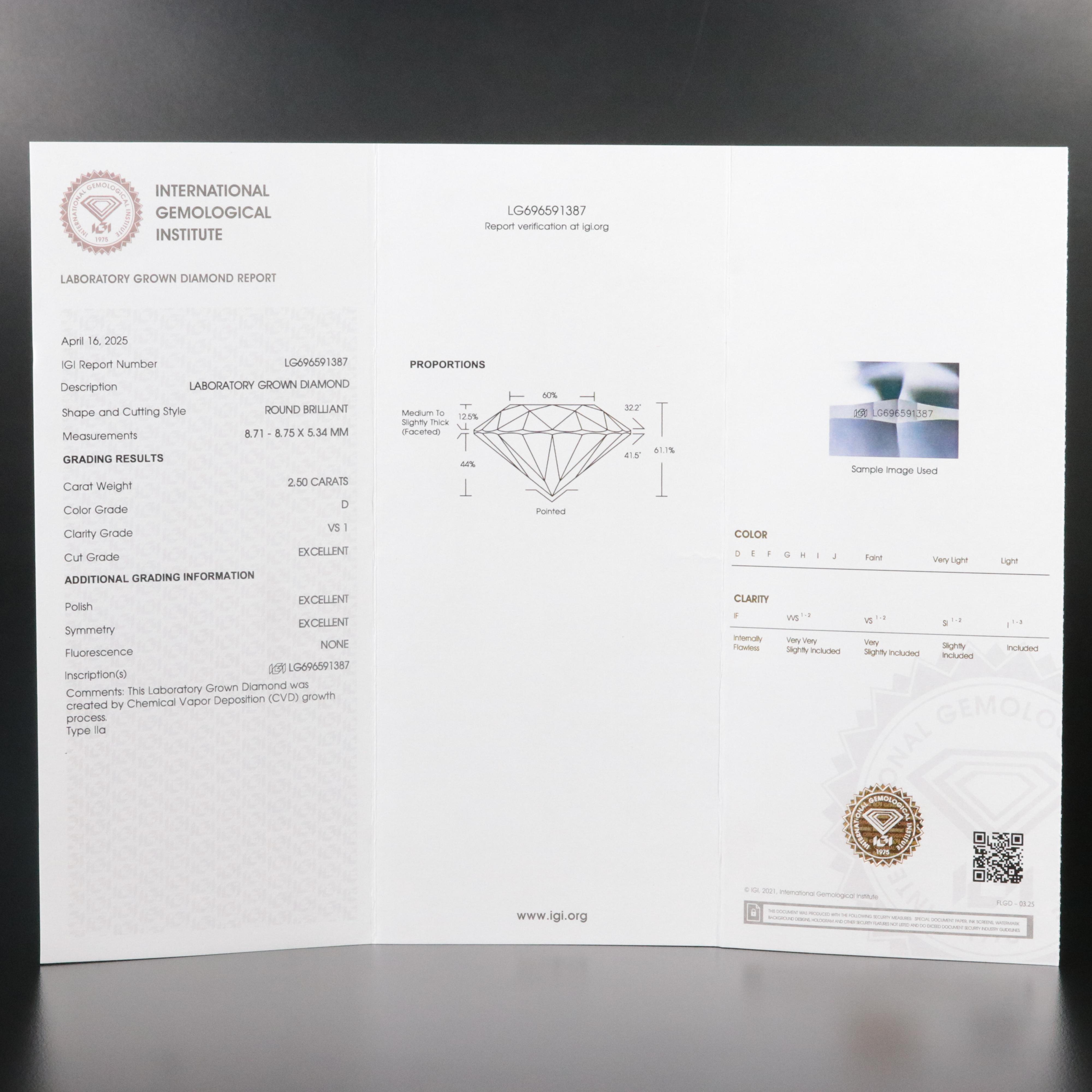 14K 3.00 CTW Lab Grown Diamond Martini Solitaire Earrings with IGI Reports