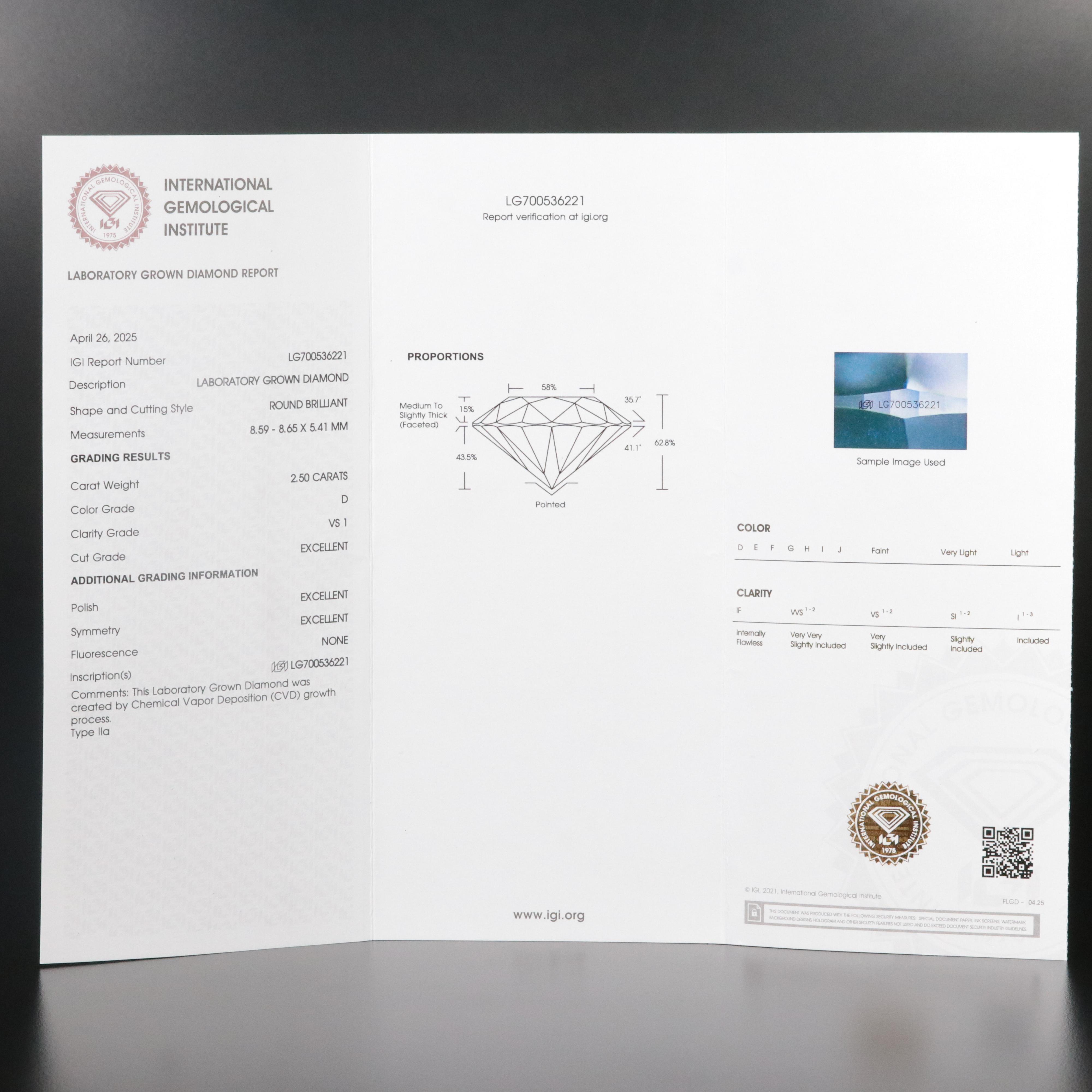 14K 3.00 CTW Lab Grown Diamond Martini Solitaire Earrings with IGI Reports