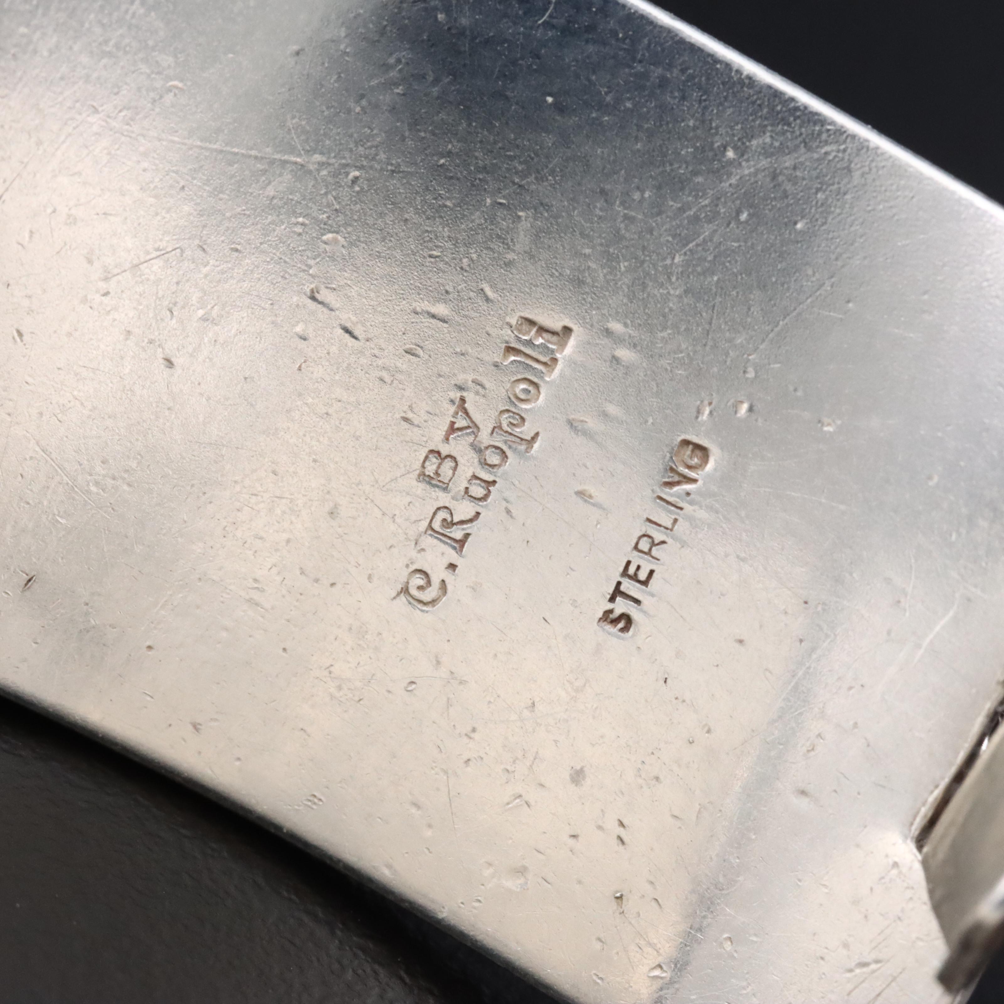 Vintage Carl Ruopoli Sterling Panel Bracelet