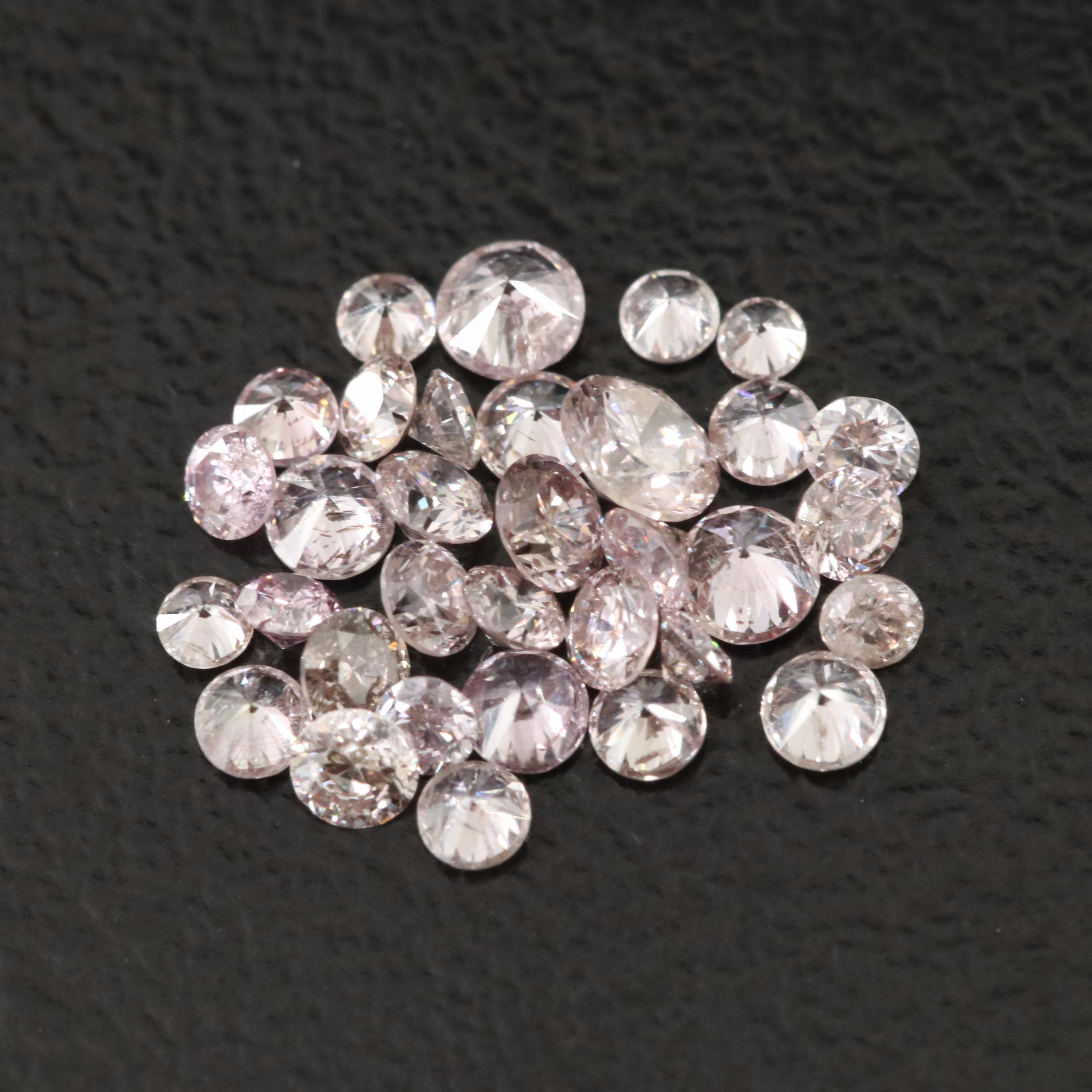 Loose 1.00 CTW Diamonds Featuring Light Pink
