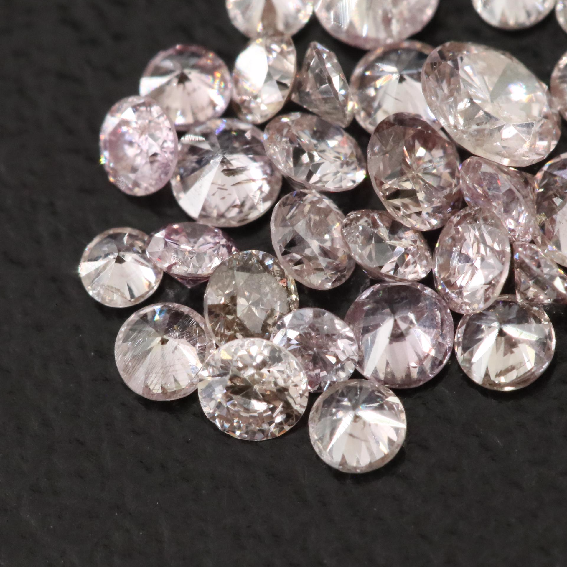 Loose 1.00 CTW Diamonds Featuring Light Pink