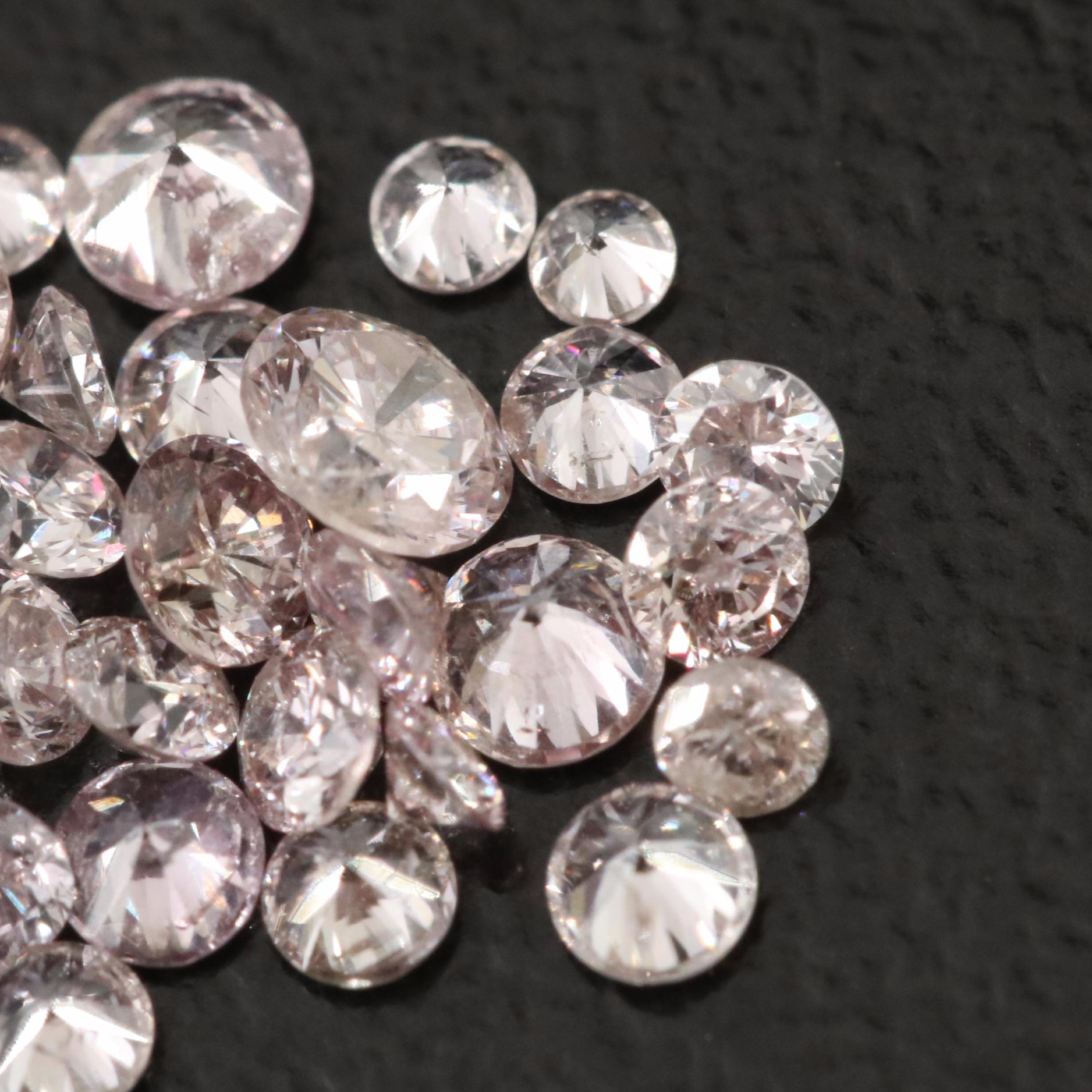 Loose 1.00 CTW Diamonds Featuring Light Pink