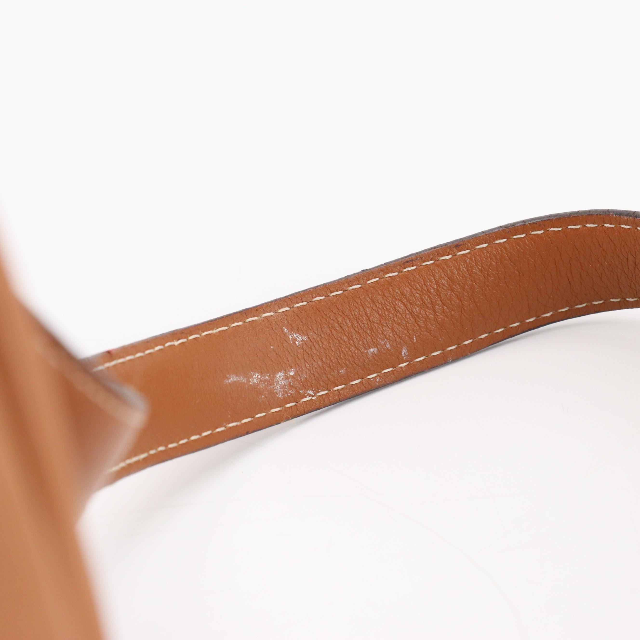 Loewe Brown Leather Small Backpack Purse with Zip Pouch