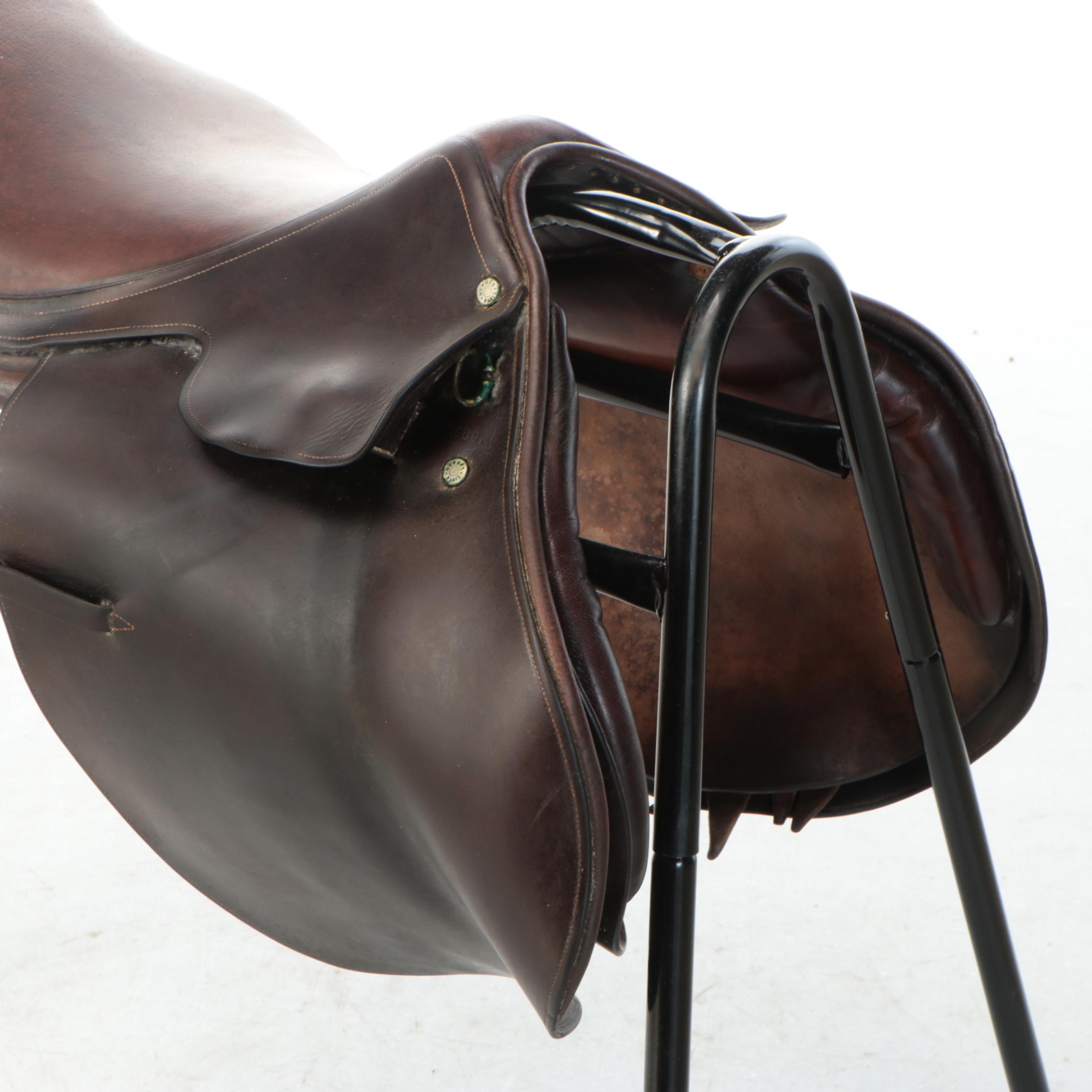 Hermès Brown Leather 15" Seat Close Contact English Saddle