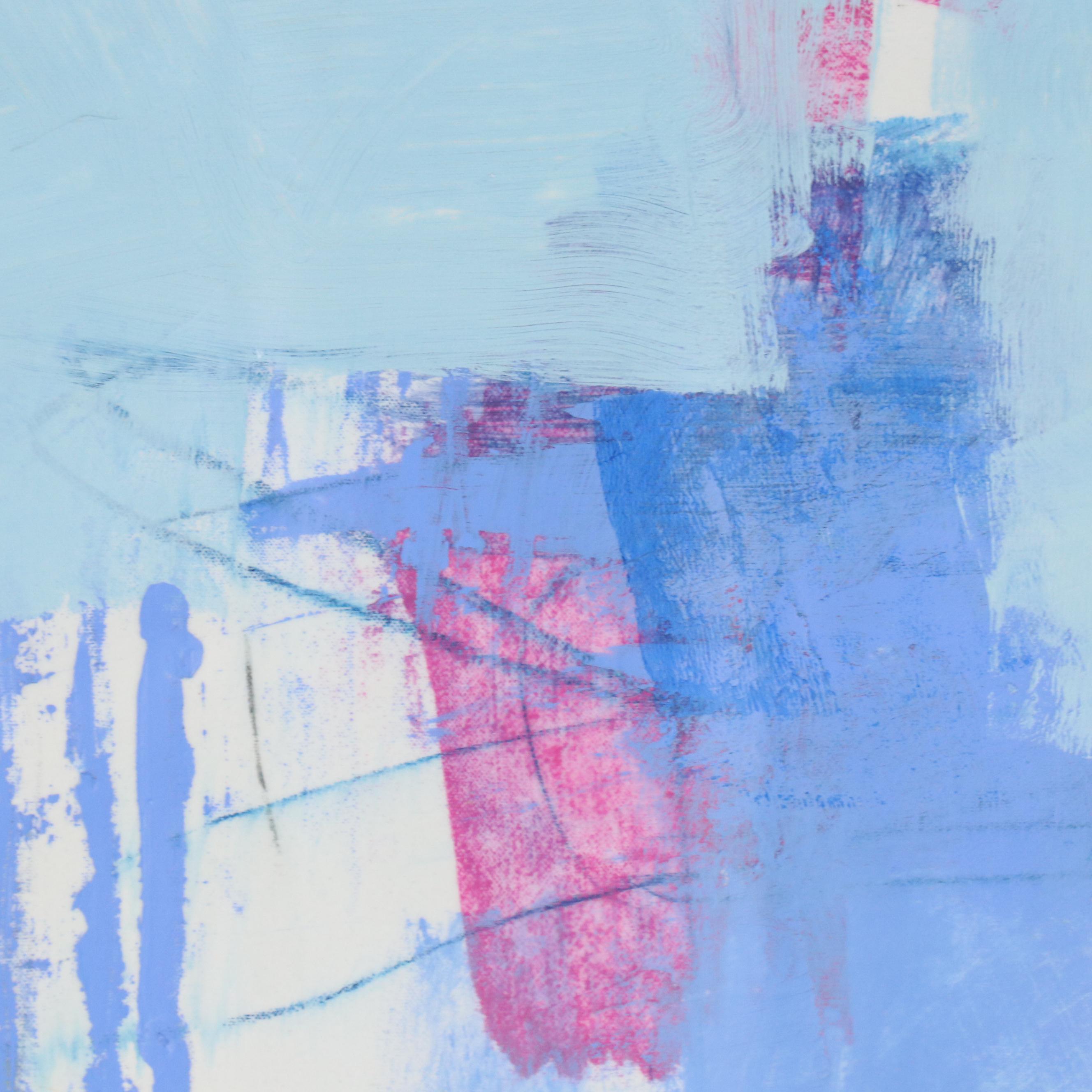 Ursula J. Brenner Abstract Mixed Media Painting, 21st Century