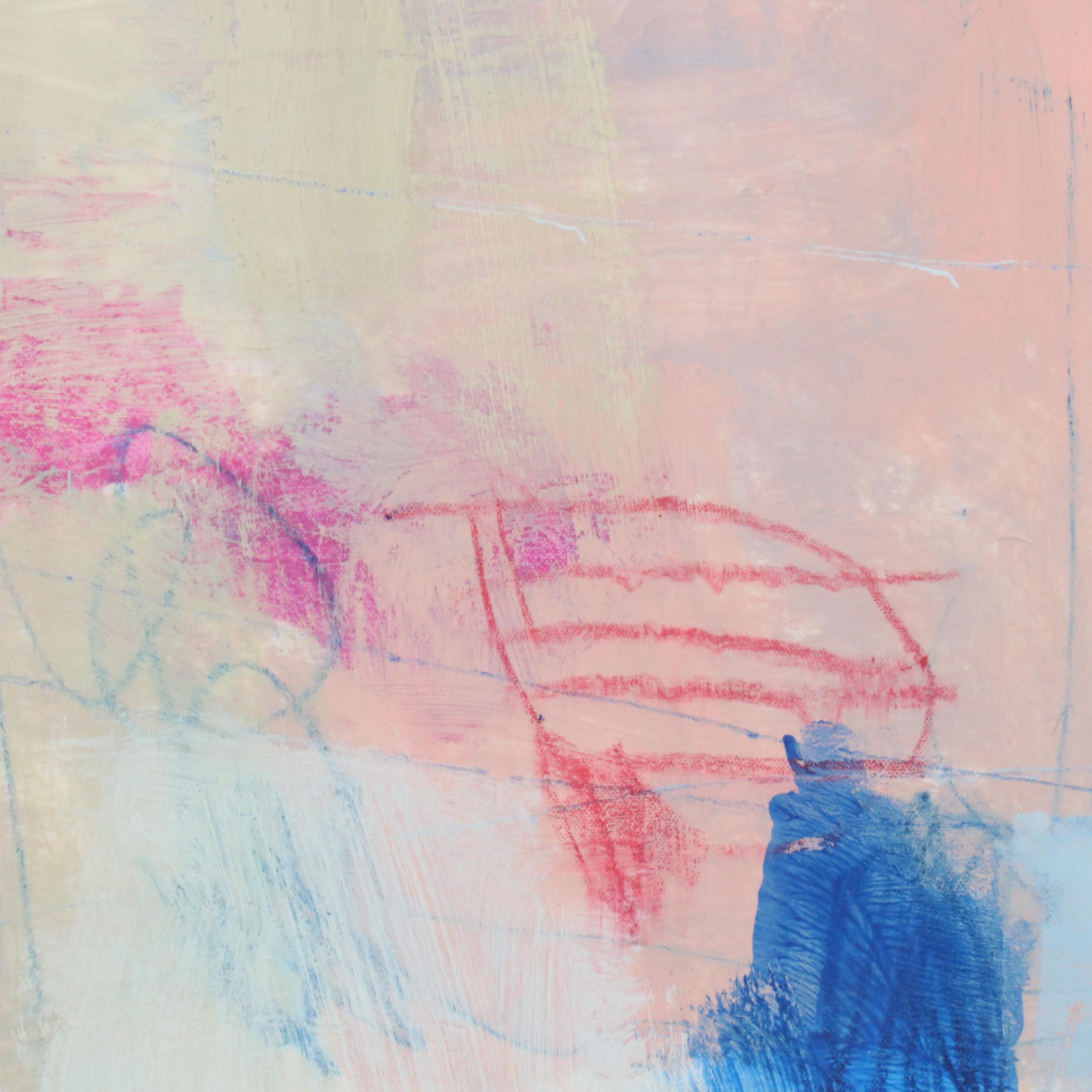 Ursula J. Brenner Abstract Mixed Media Painting, 21st Century