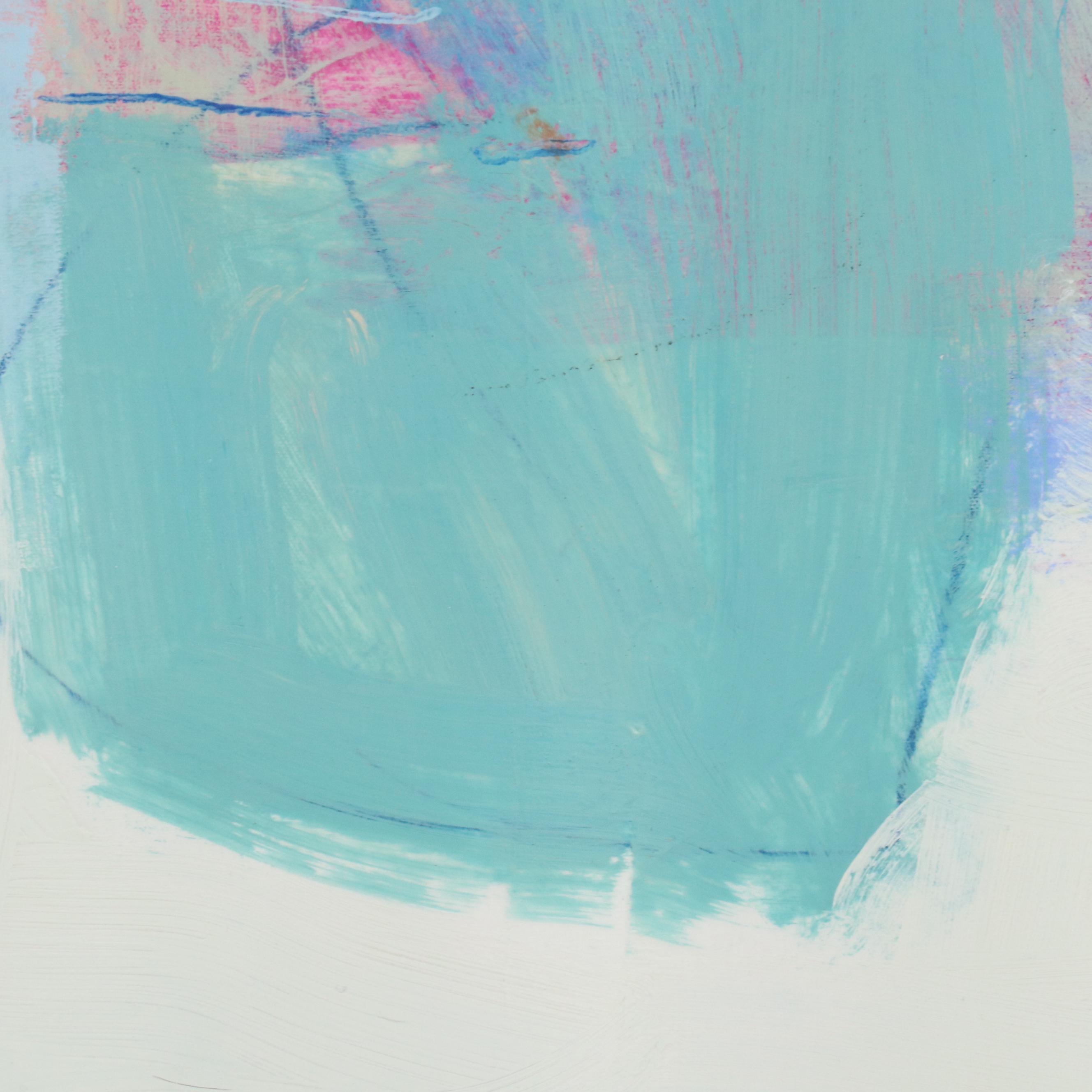 Ursula J. Brenner Abstract Mixed Media Painting, 21st Century