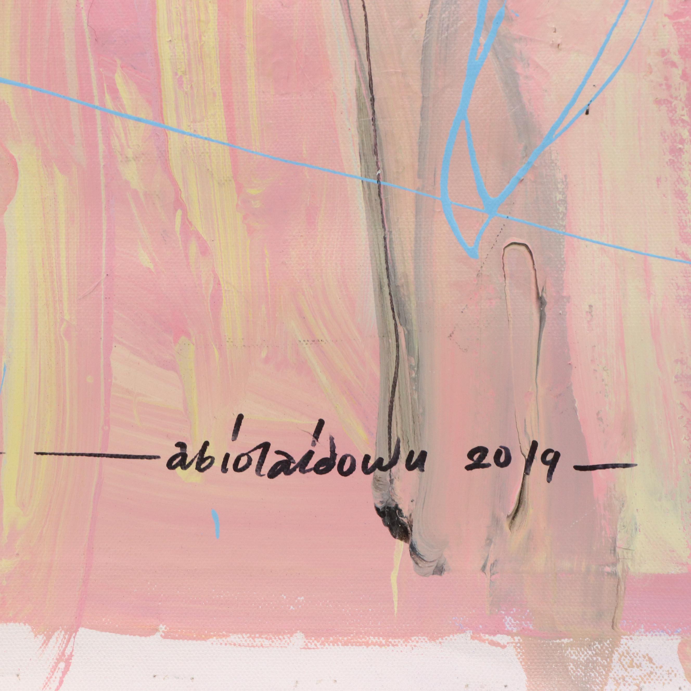 Abiola Idowu Figural Stylized Acrylic Painting "We Are Family I," 2019