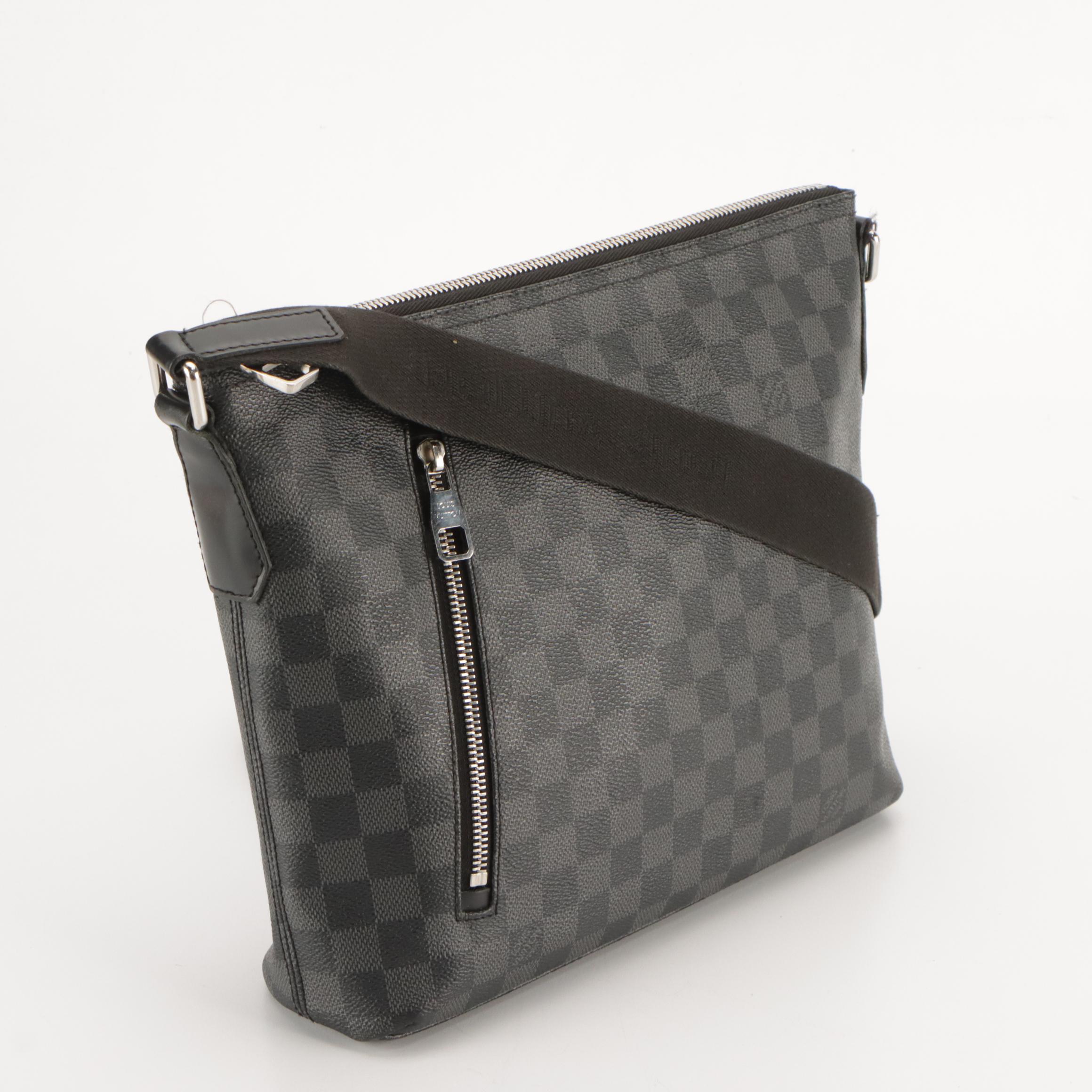 Louis Vuitton Mick PM Crossbody Messenger Bag in Damier Graphite Canvas