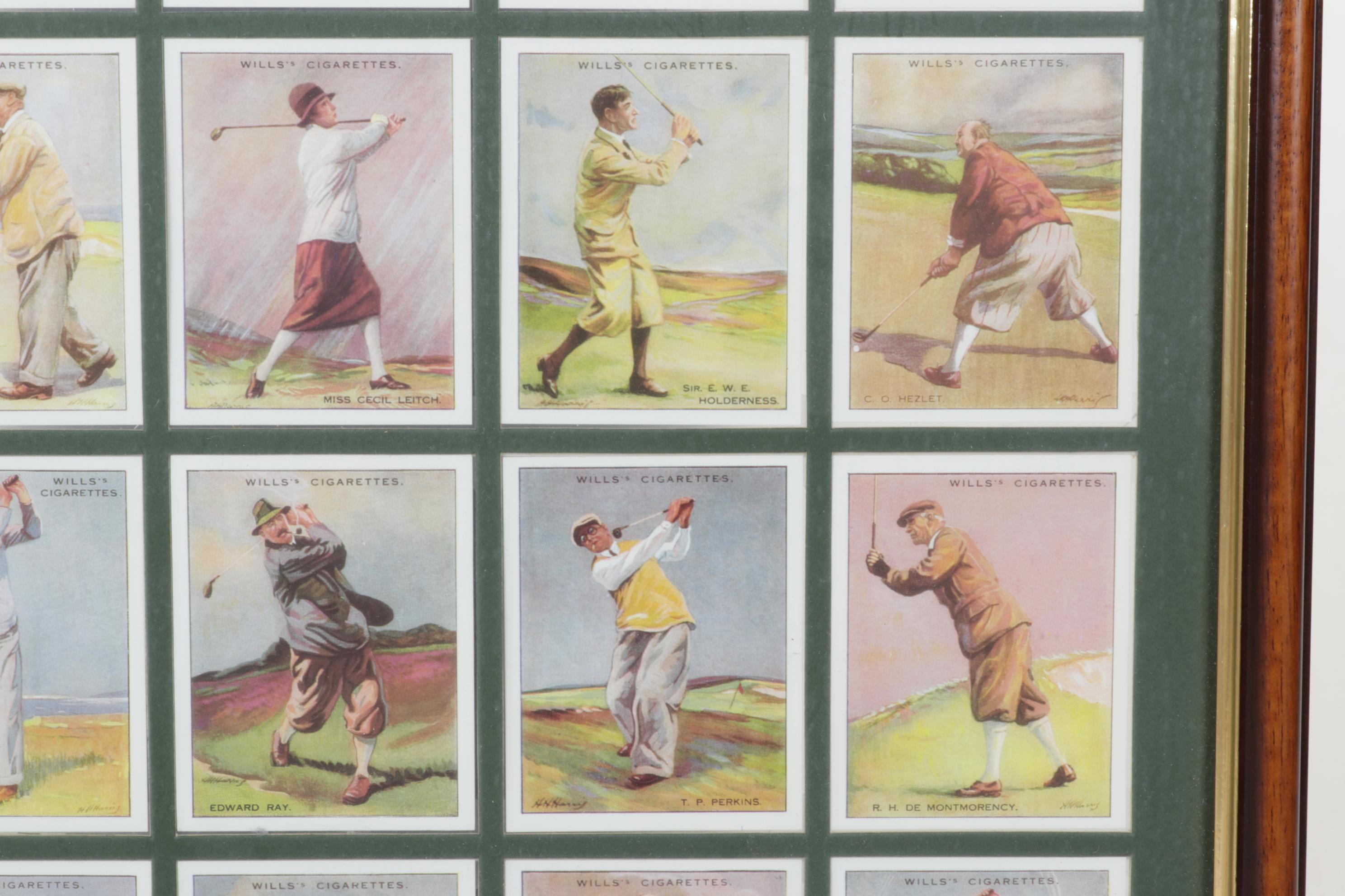 Reproductions of 1930 Tobacco Cards Featuring Color Renderings of Famous Golfers