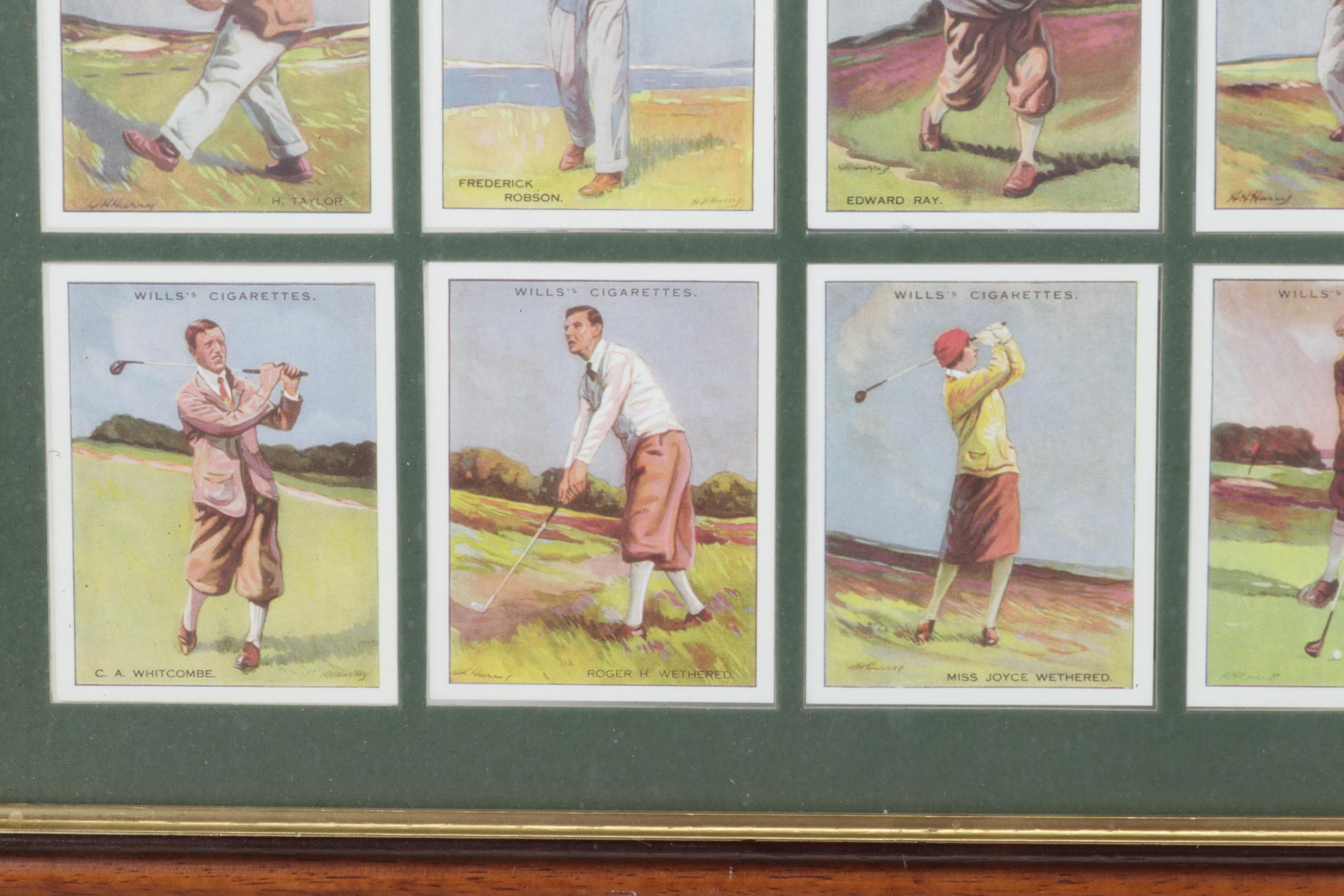 Reproductions of 1930 Tobacco Cards Featuring Color Renderings of Famous Golfers