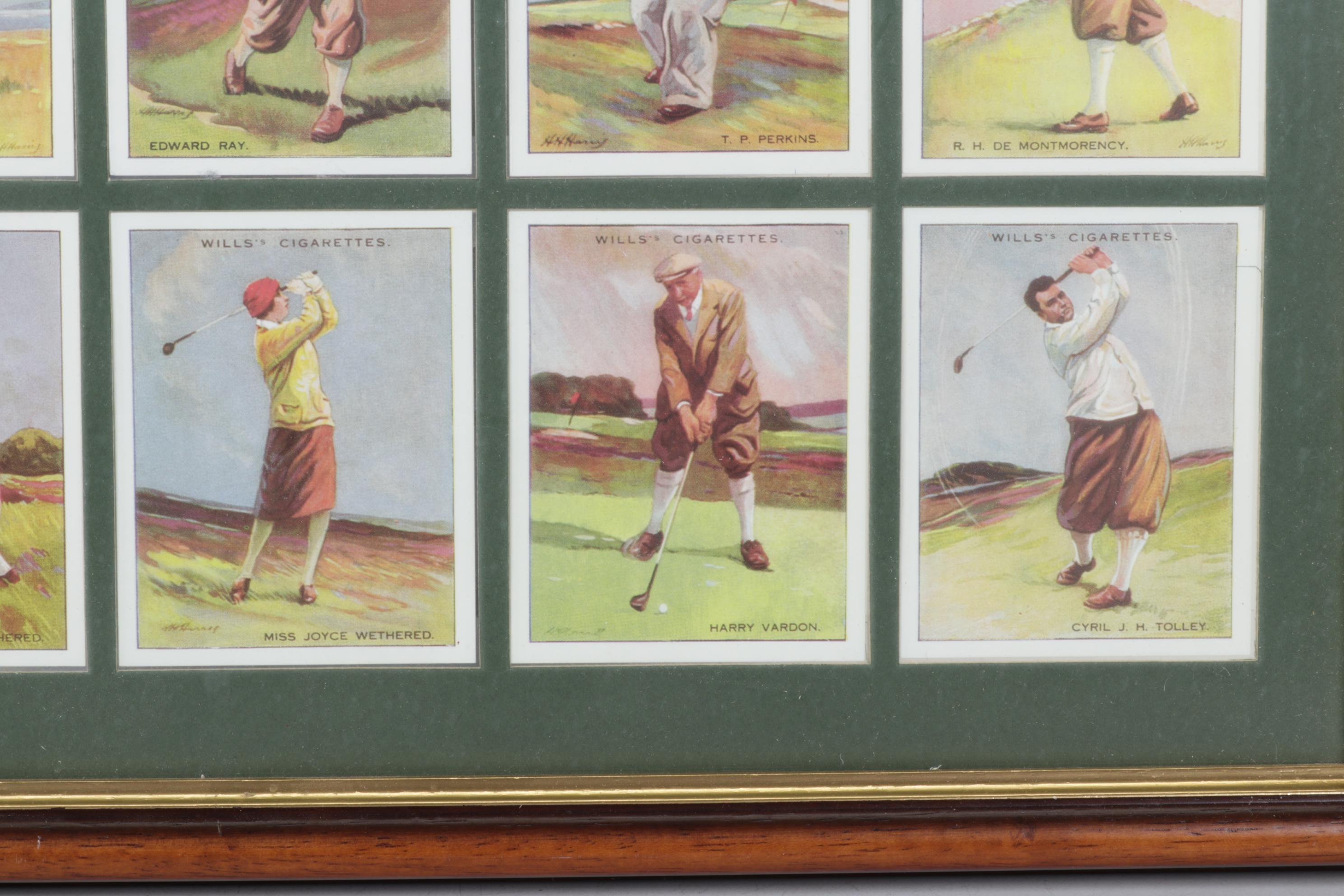 Reproductions of 1930 Tobacco Cards Featuring Color Renderings of Famous Golfers