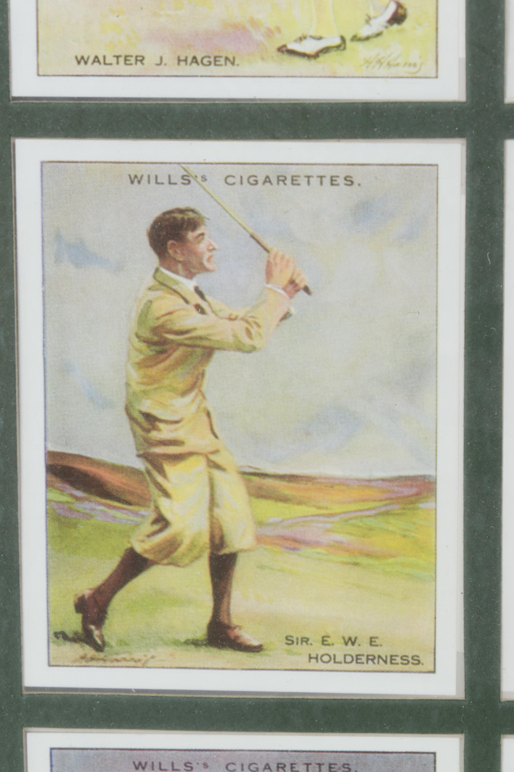 Reproductions of 1930 Tobacco Cards Featuring Color Renderings of Famous Golfers