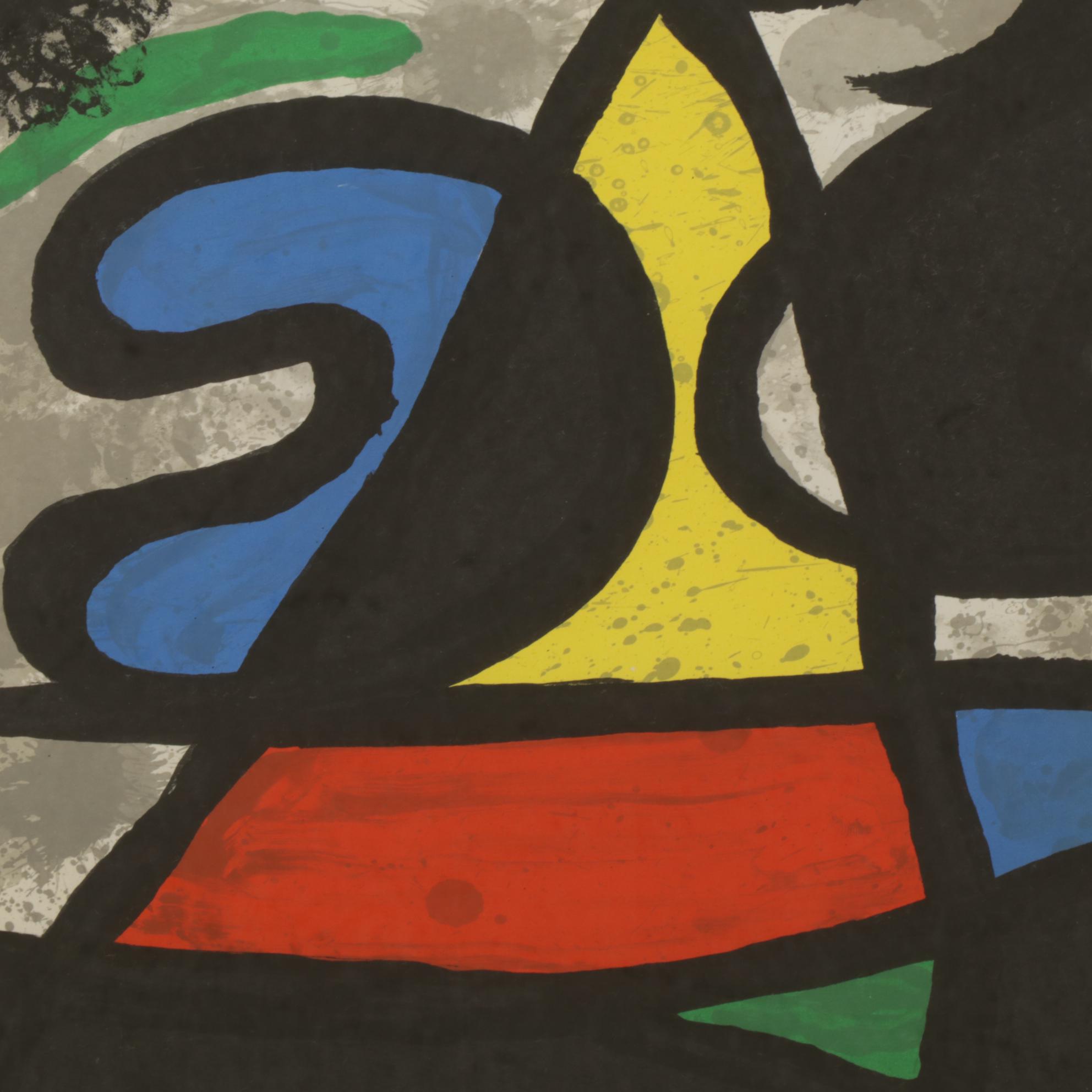 Joan Miró Double-Page Color Lithograph from "Derrière le Miroir," 1970