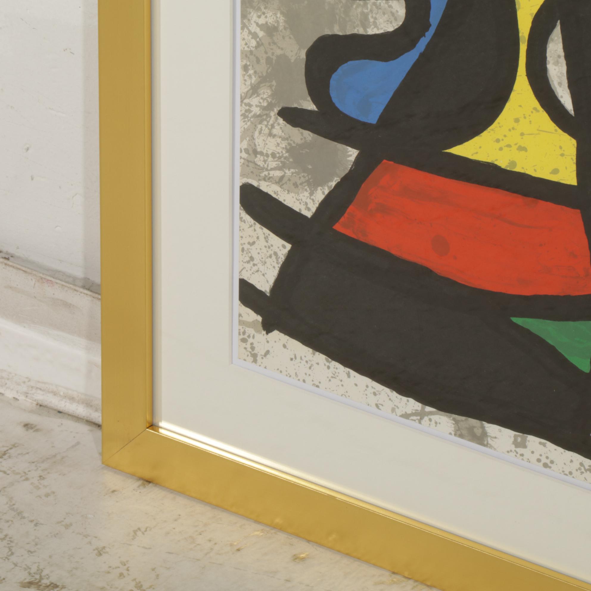 Joan Miró Double-Page Color Lithograph from "Derrière le Miroir," 1970