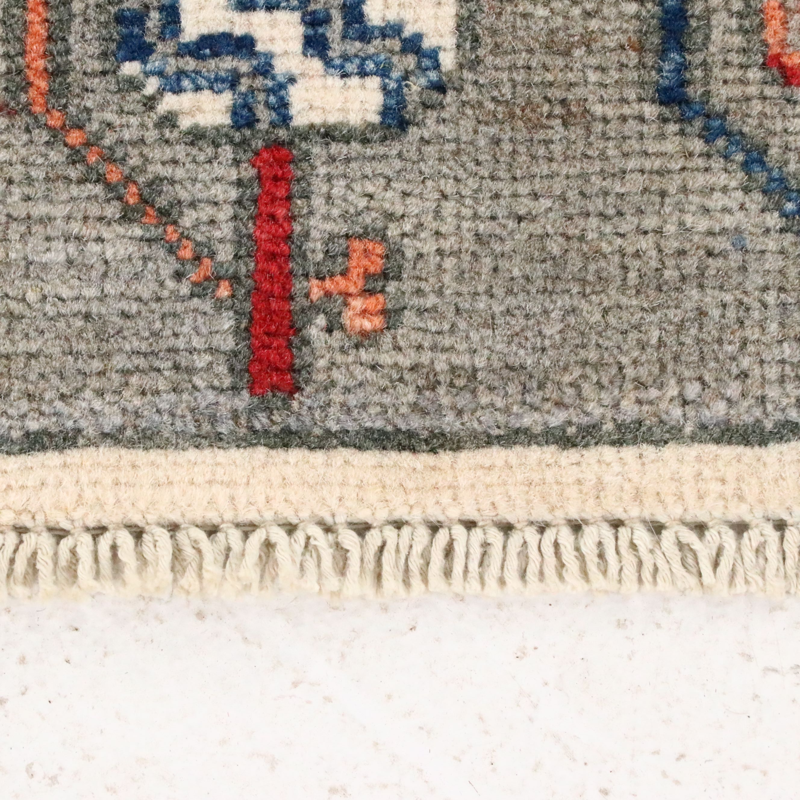 4' x 5'10 Hand-Knotted Pakistani Pictorial War Area Rug