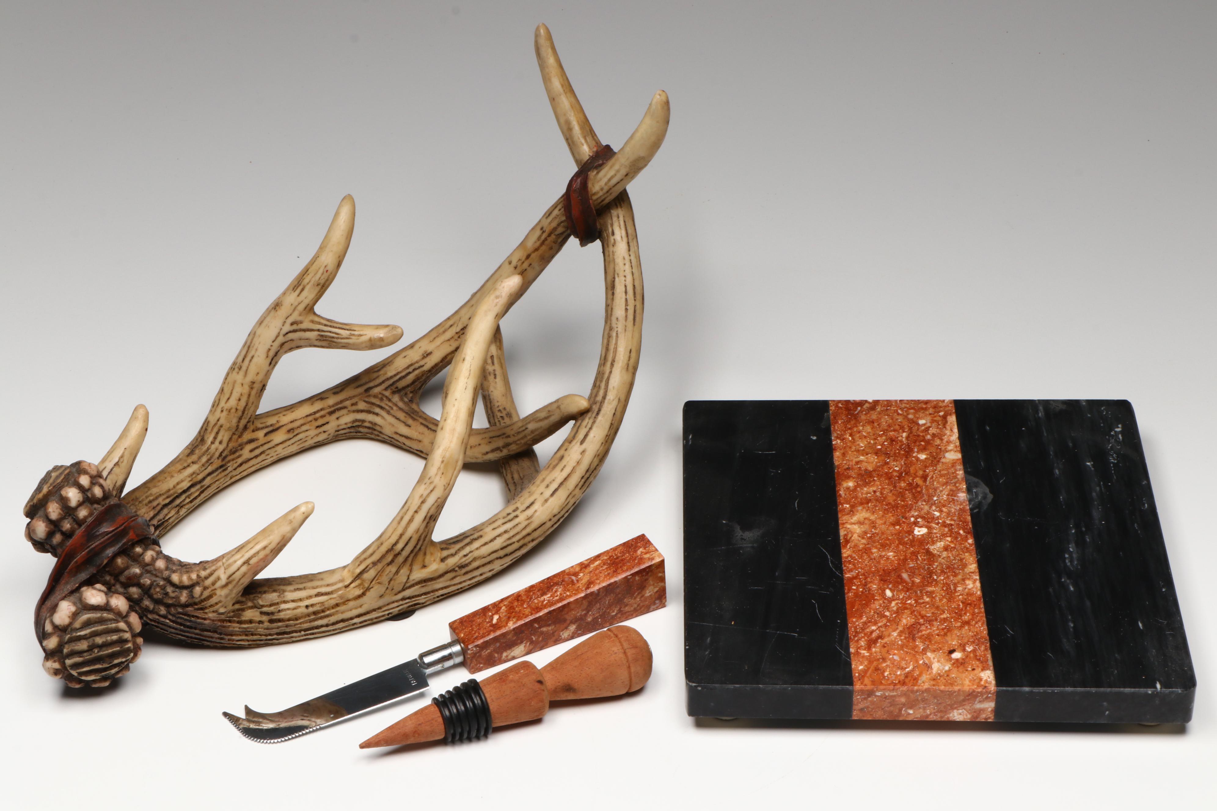 Wine Decanter with Other Glass Bottles and Barware