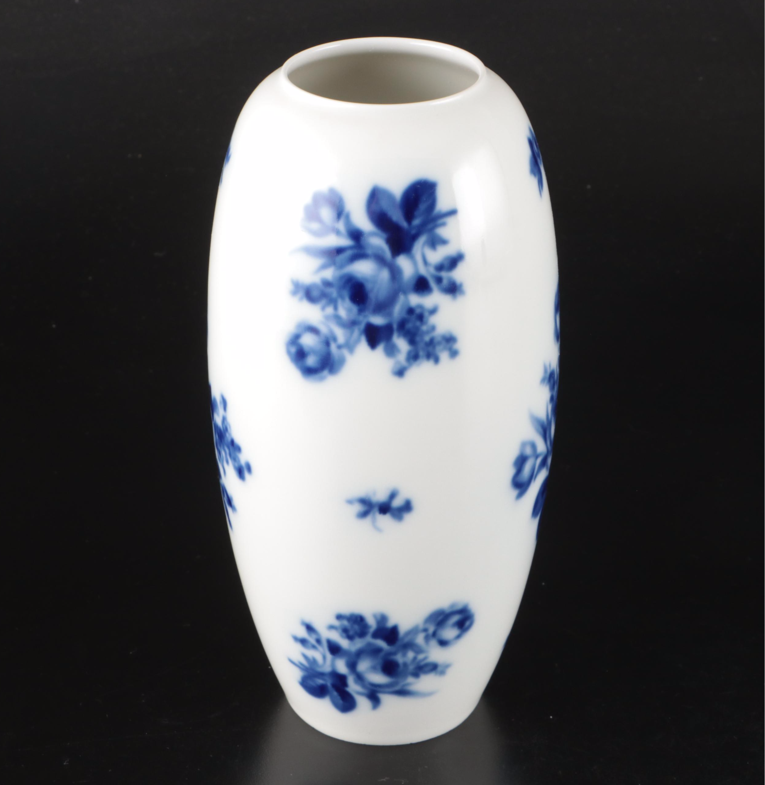 Heinrich & Co. Porcelain and Delft Vases with Flow Blue and Other Plates