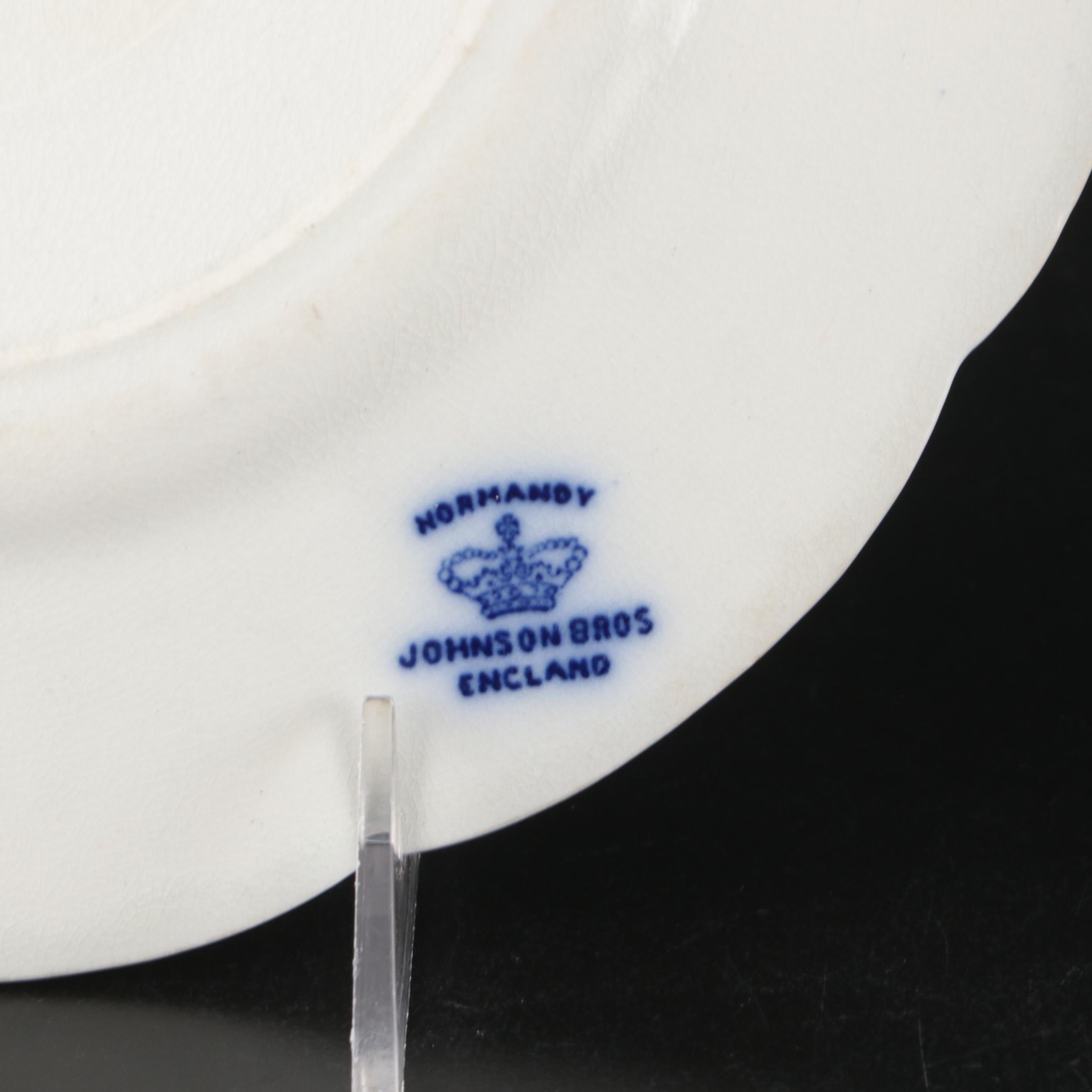 Heinrich & Co. Porcelain and Delft Vases with Flow Blue and Other Plates