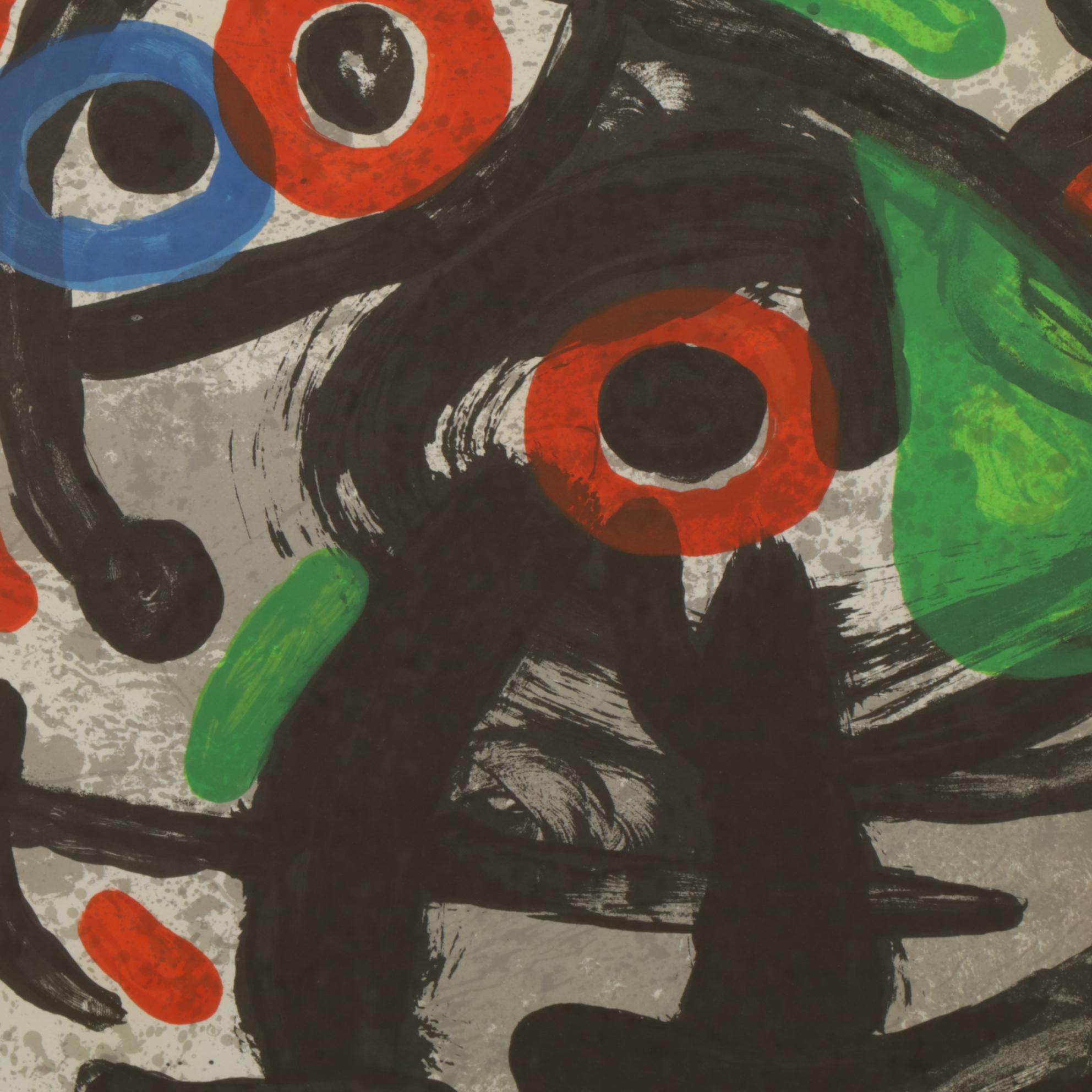 Joan Miró Color Lithograph from Derrière le Miroir "Ronde de Nuit," 1970