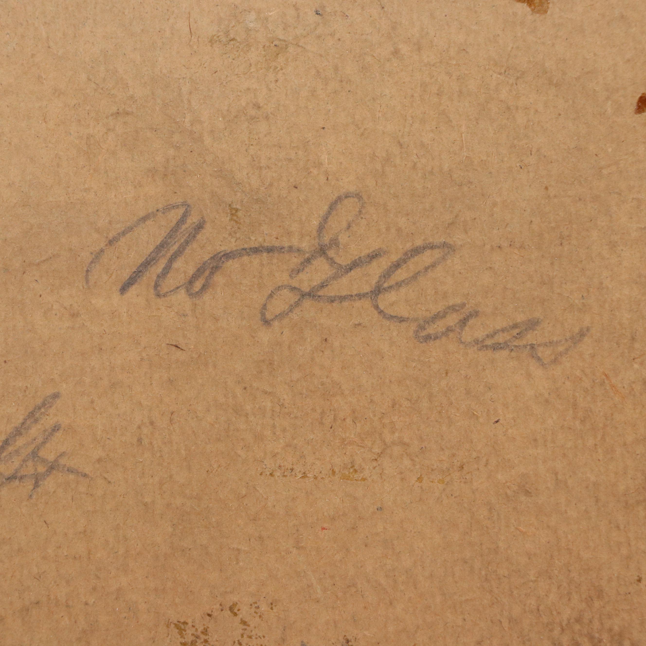 Impasto Oil Painting of Step Waterfalls, Early 20th Century