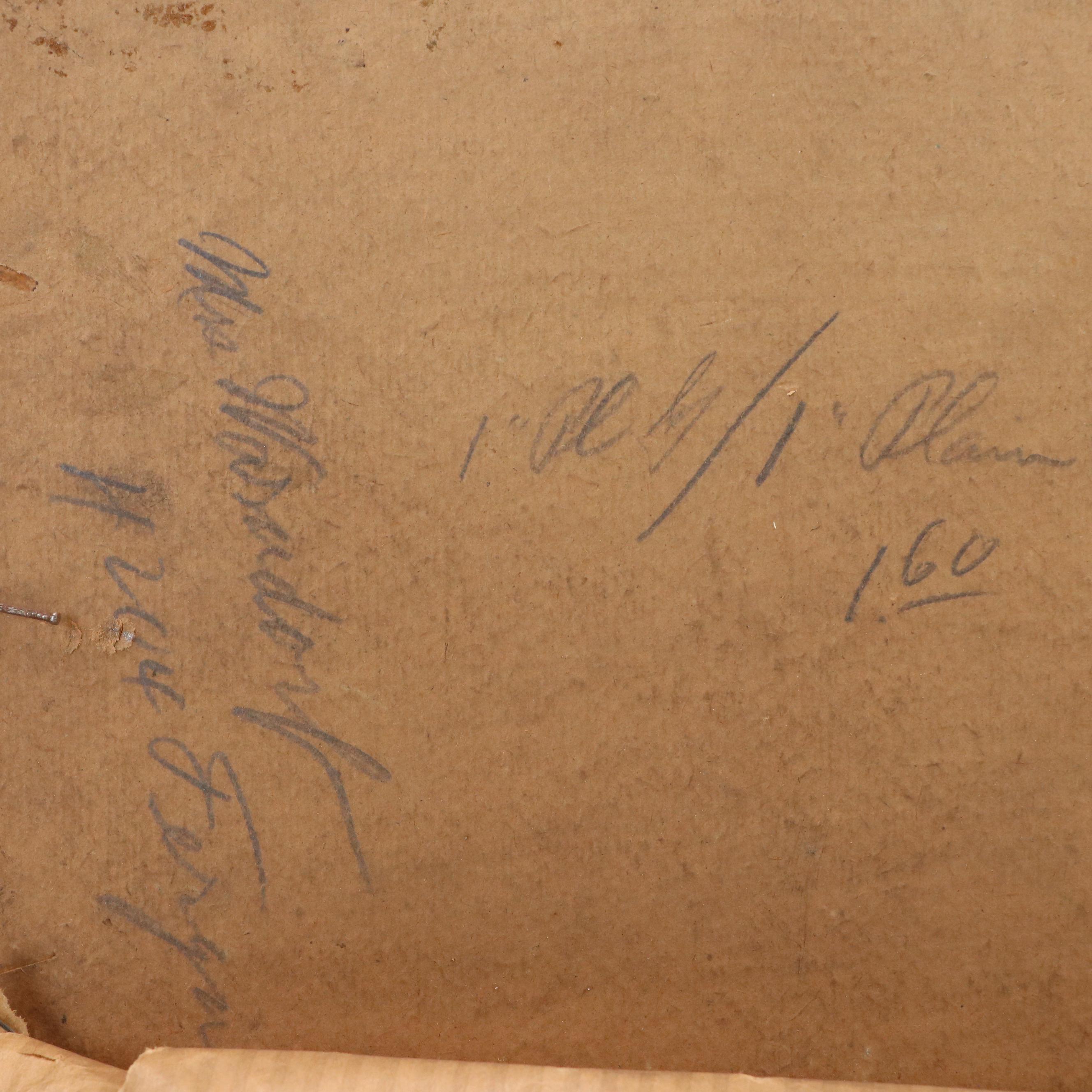 Impasto Oil Painting of Step Waterfalls, Early 20th Century