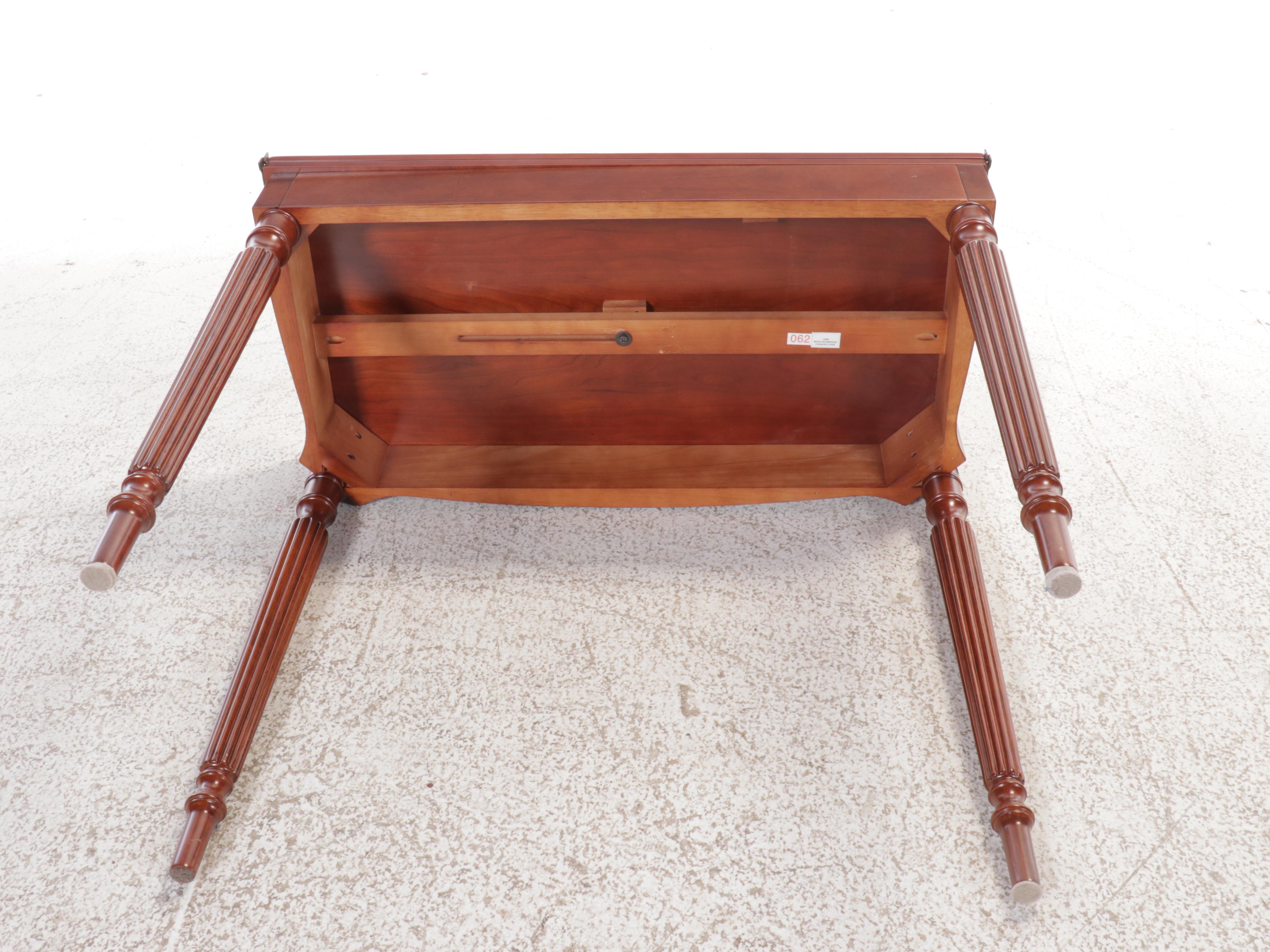 Sheraton Style Cherry Flip-Top Games Table, Late 20th to 21st Century