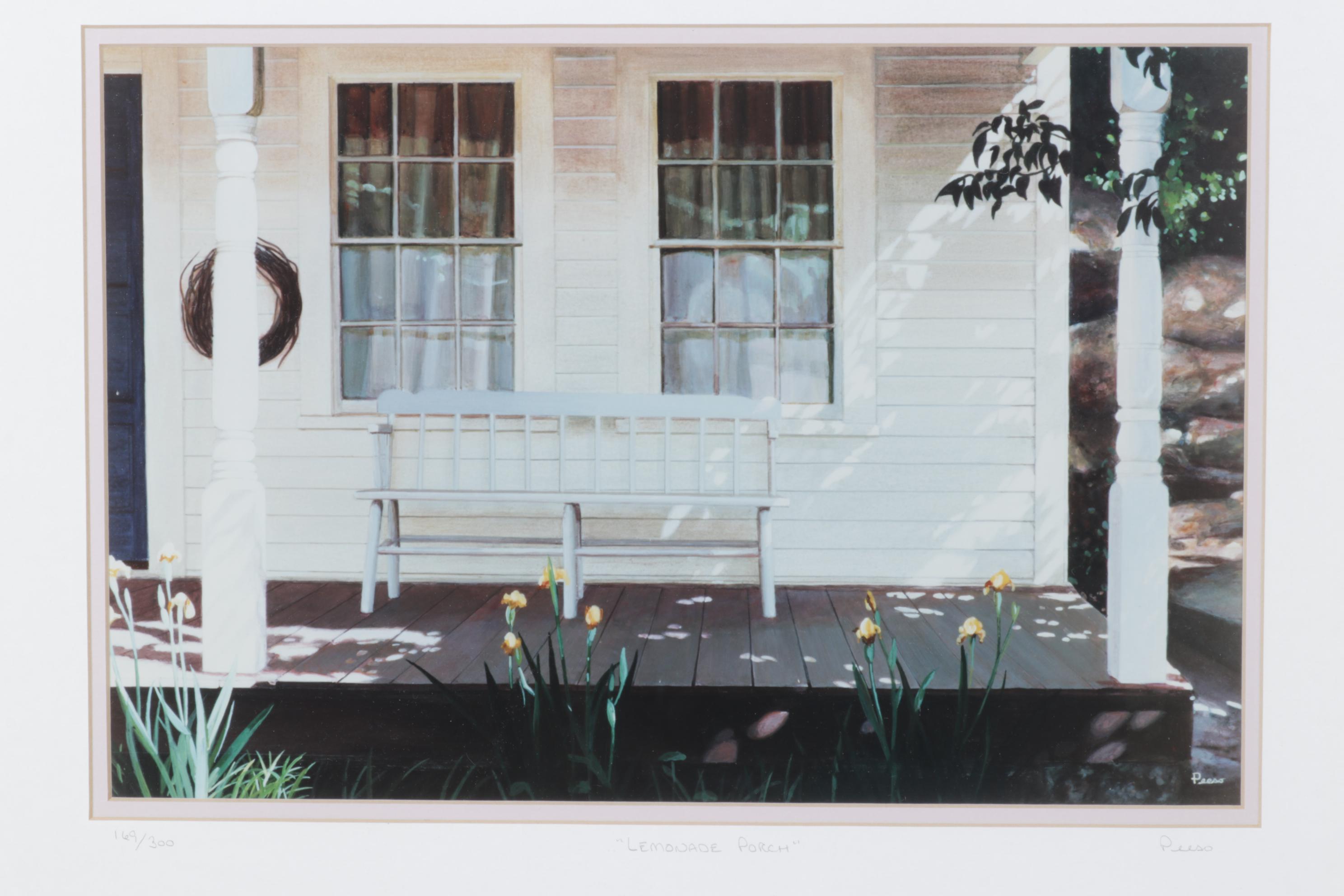 Bruce J. Peeso Giclée "Lemonade Porch", Late 20th Century