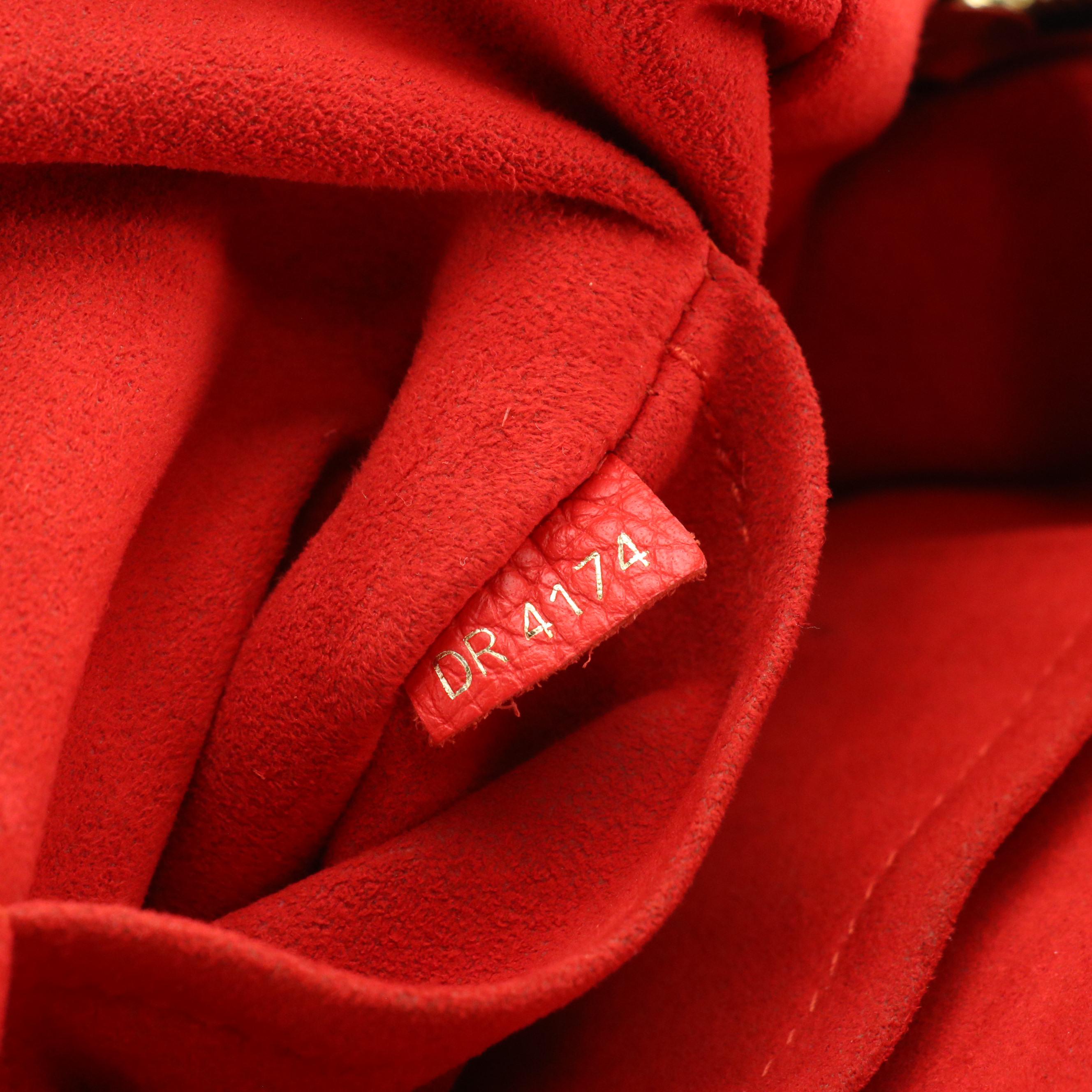 Louis Vuitton Retiro NM Two-Way Bag in Monogram Canvas & Coquelicot Leather Trim