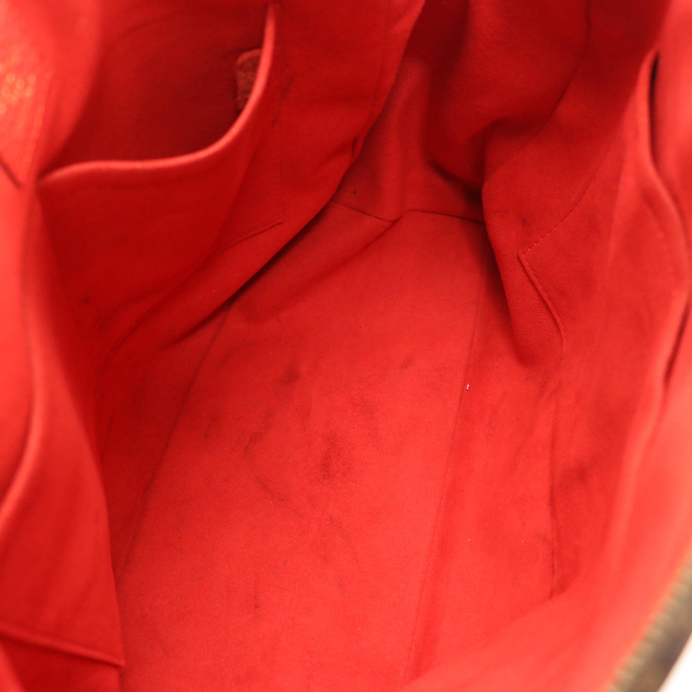 Louis Vuitton Retiro NM Two-Way Bag in Monogram Canvas & Coquelicot Leather Trim