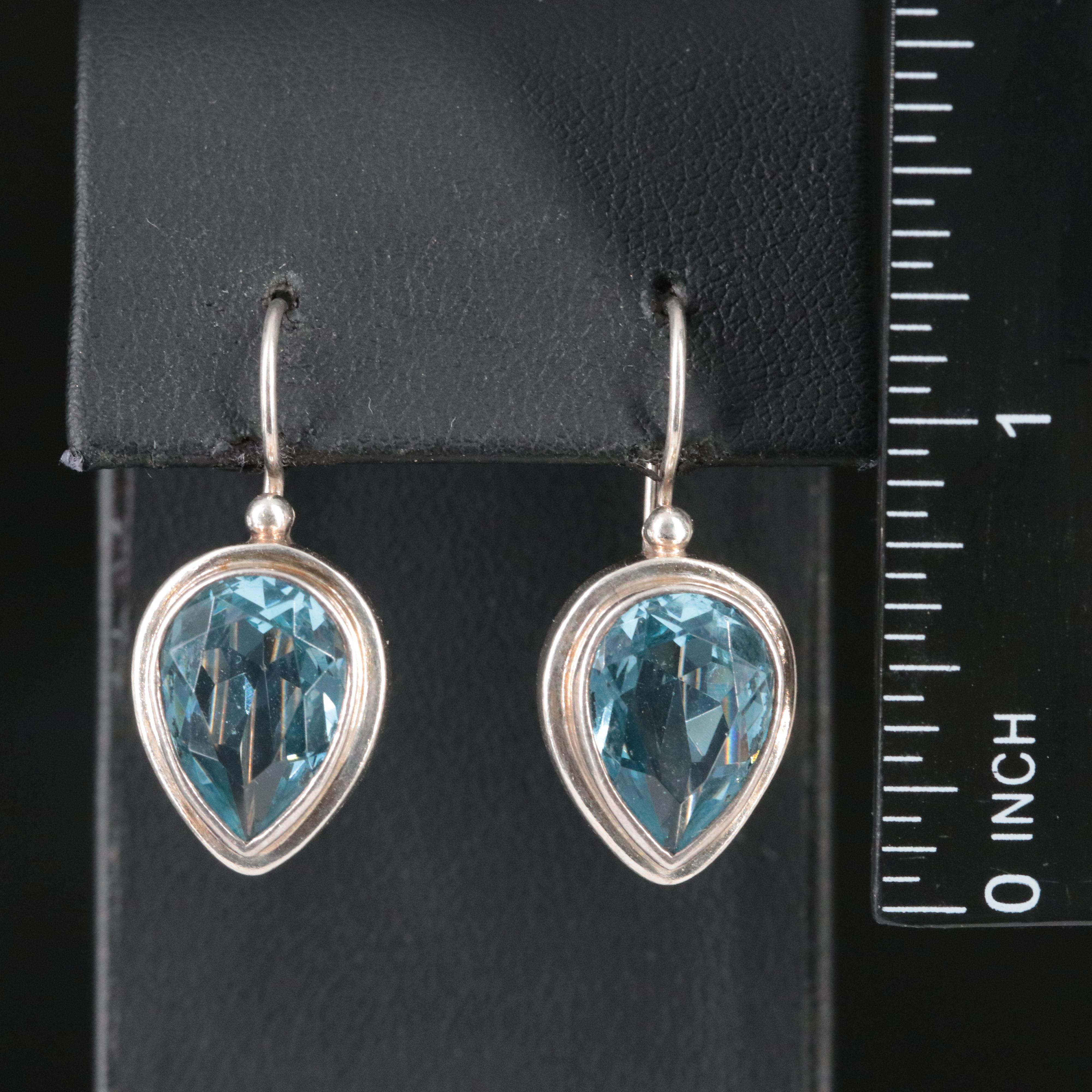Sterling Glass Drop Earrings