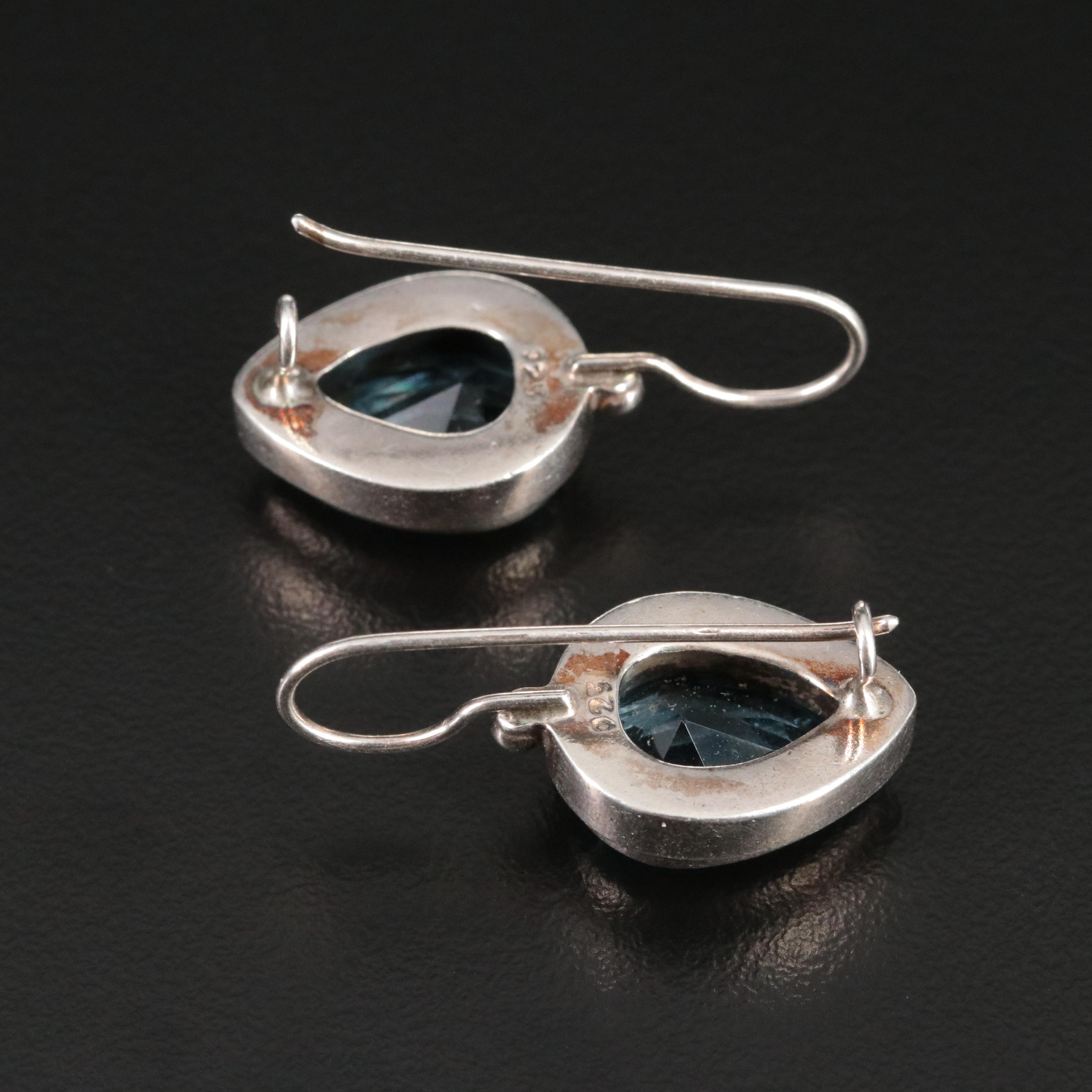 Sterling Glass Drop Earrings