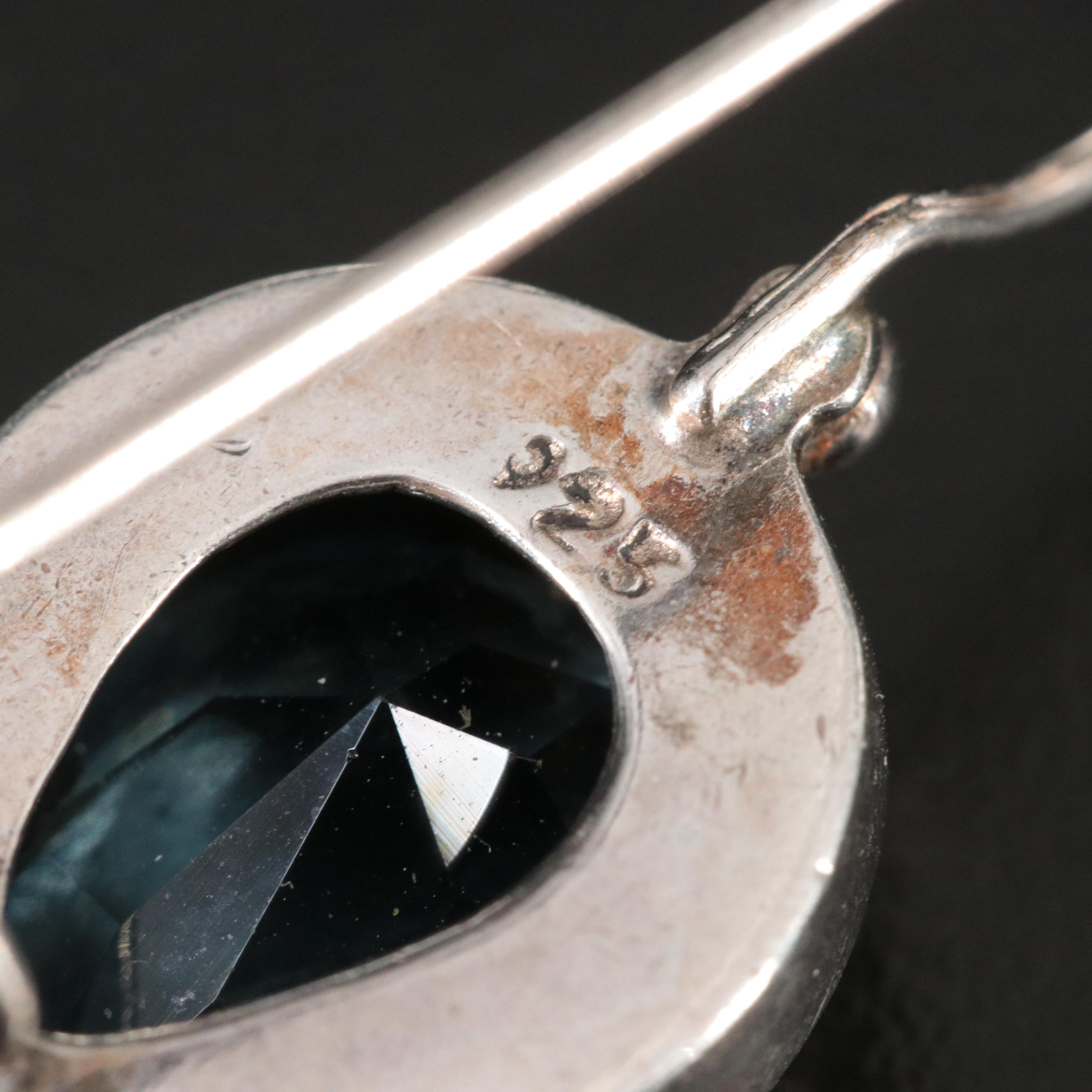 Sterling Glass Drop Earrings