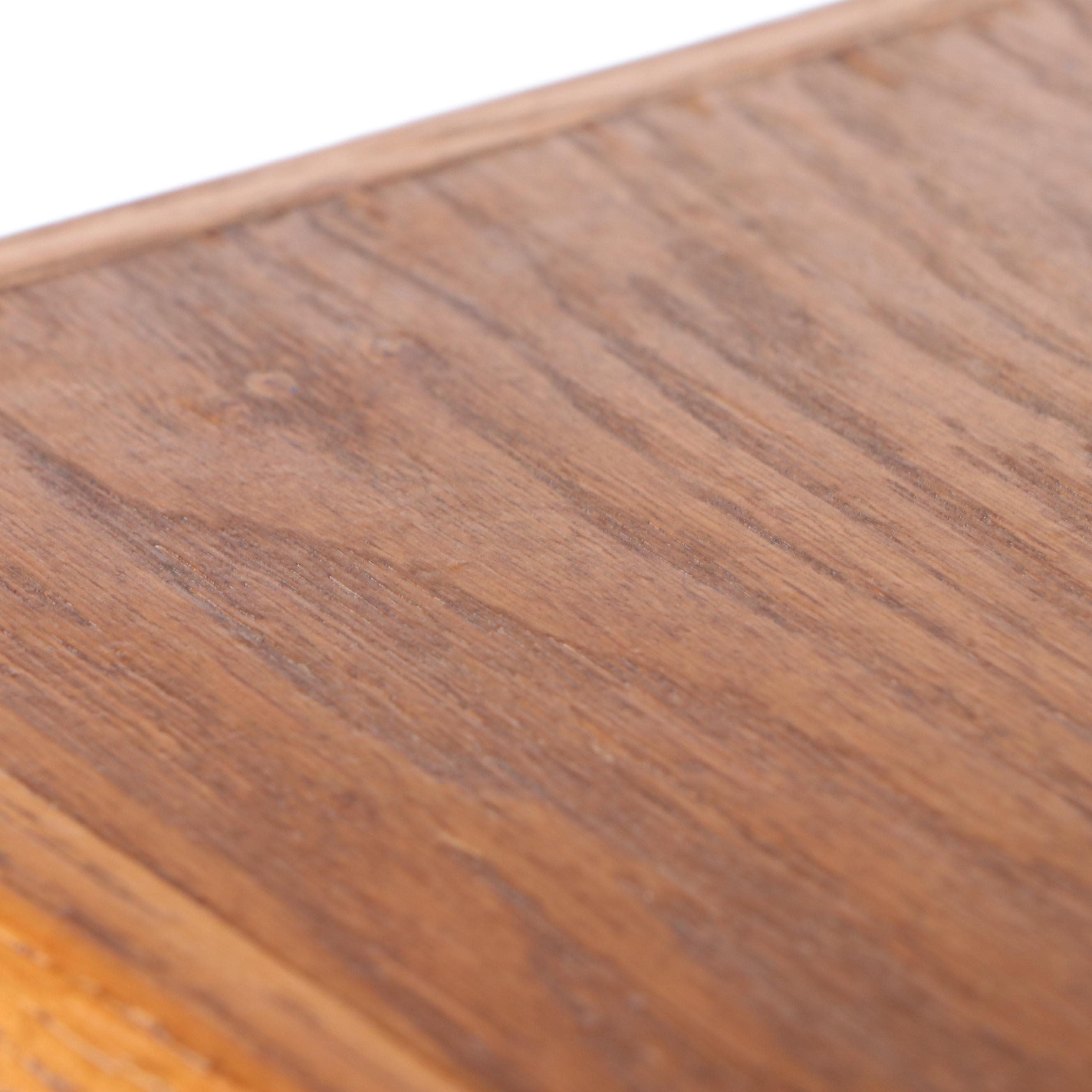 Oak Bookcase with Three Adjustable Shelves, 21st Century