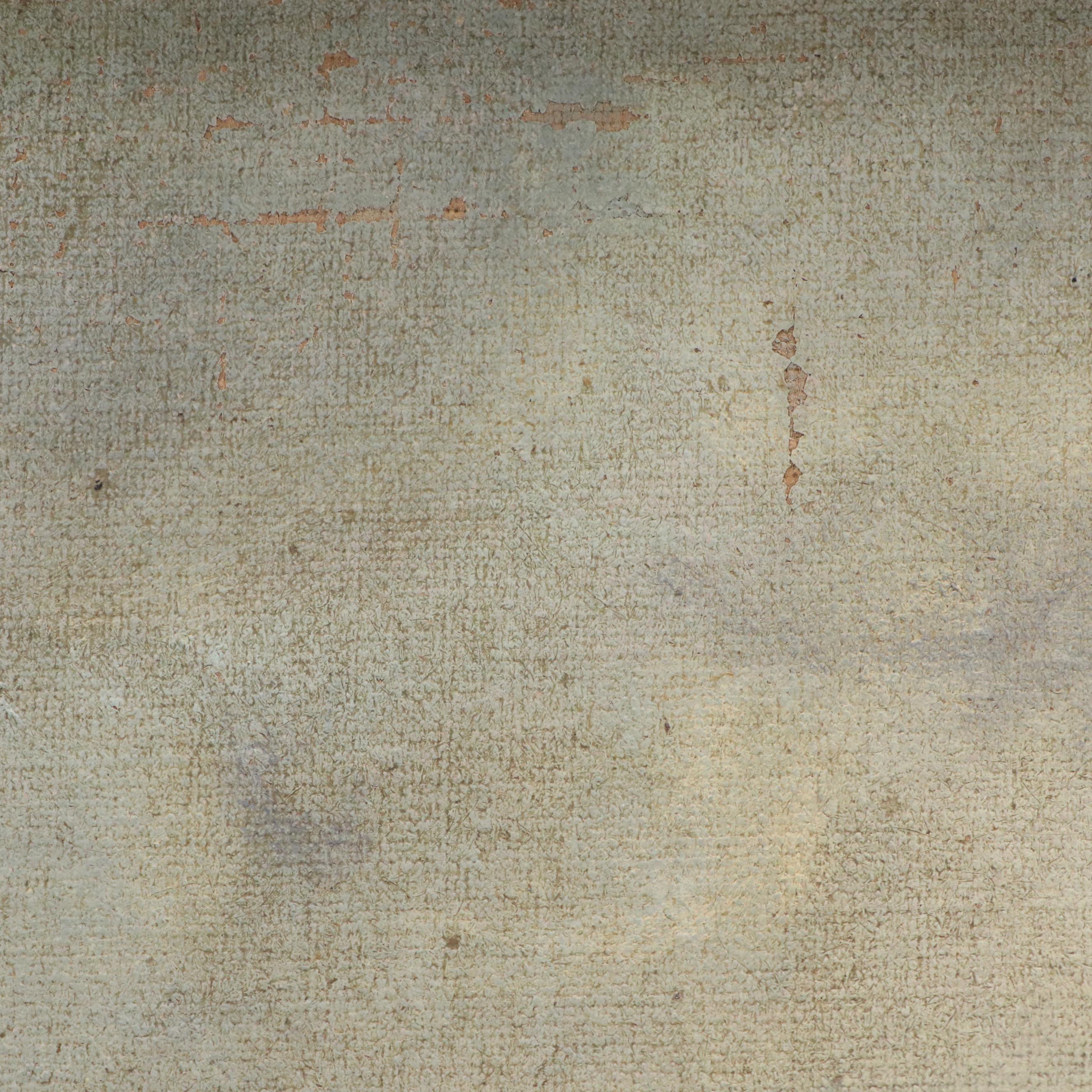 Landscape Oil Painting of Verdant Forest Waterfall, Early to Mid-20th C.