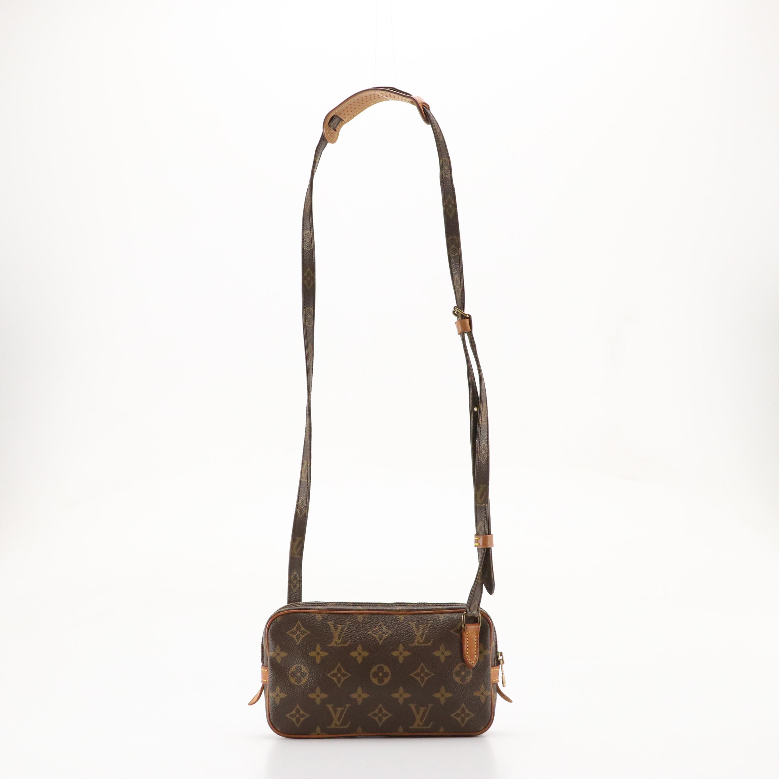 Louis Vuitton Marley Pochette Crossbody Bag in Monogram Canvas and Leather