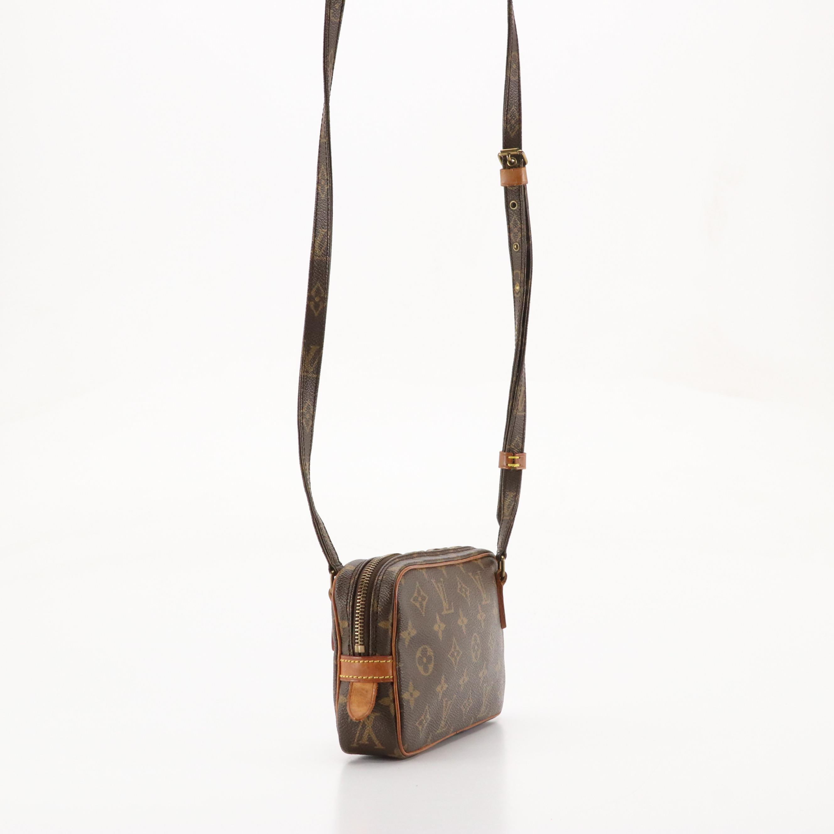 Louis Vuitton Marley Pochette Crossbody Bag in Monogram Canvas and Leather