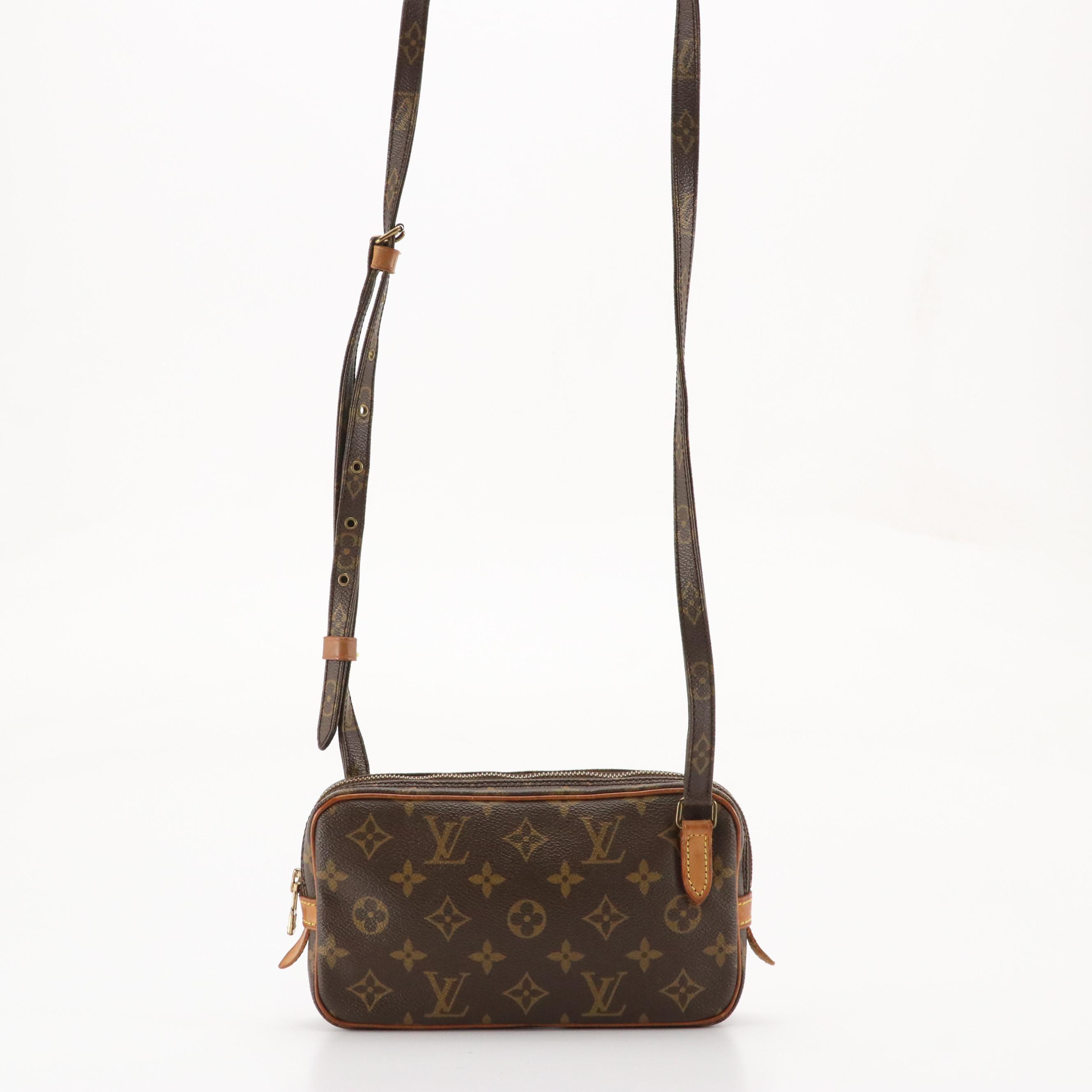 Louis Vuitton Marley Pochette Crossbody Bag in Monogram Canvas and Leather