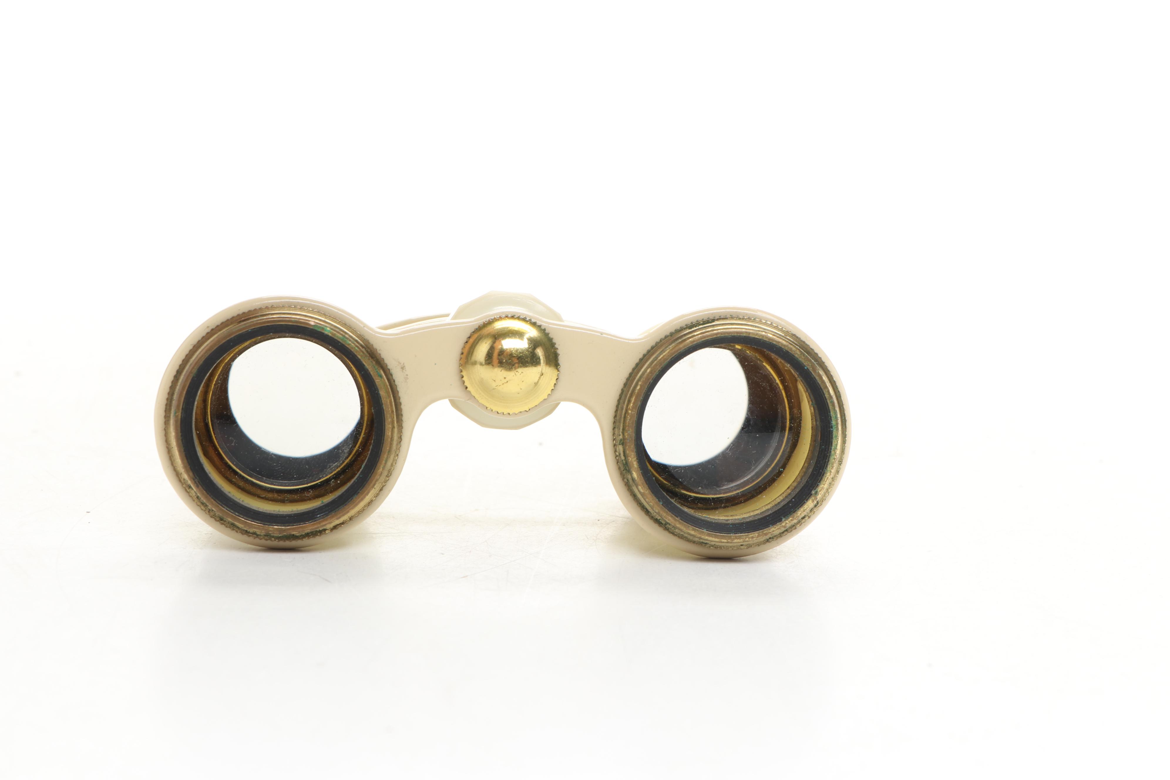 USSR Made Opera Glasses Pair with Leather Cases